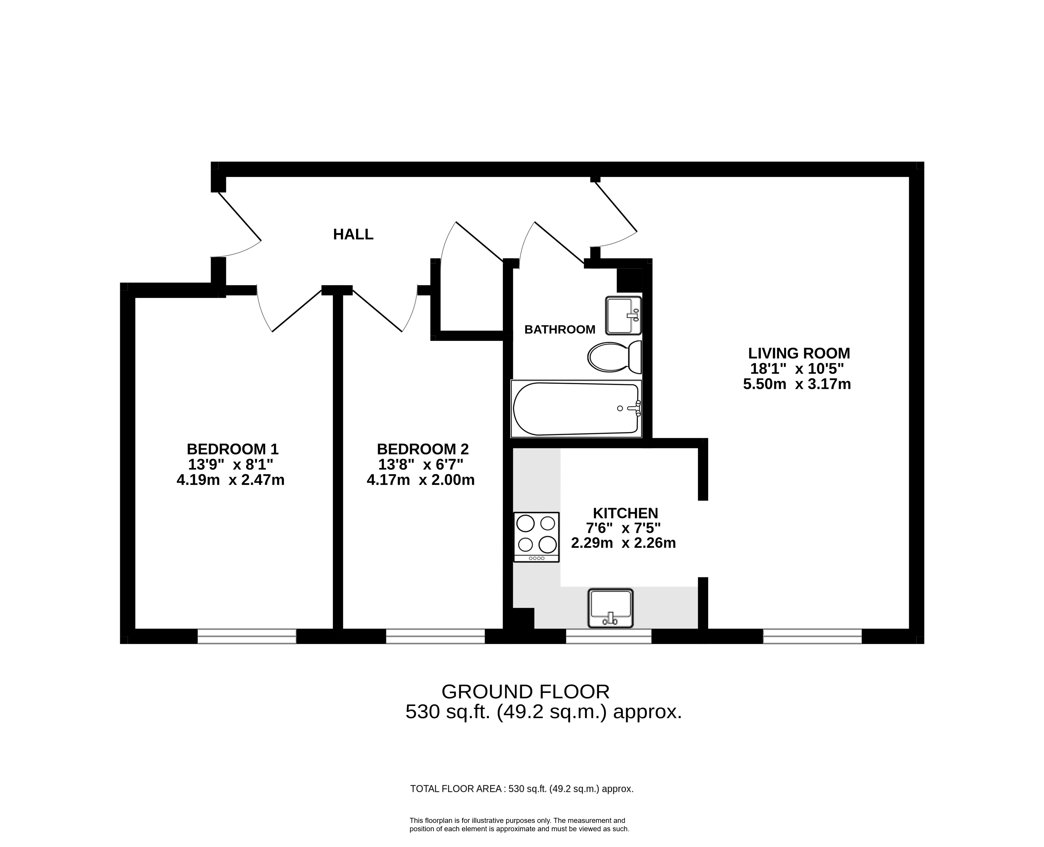 Bridge Court, Welwyn Garden City, Hertfordshire AL7, 2 bedroom flat for