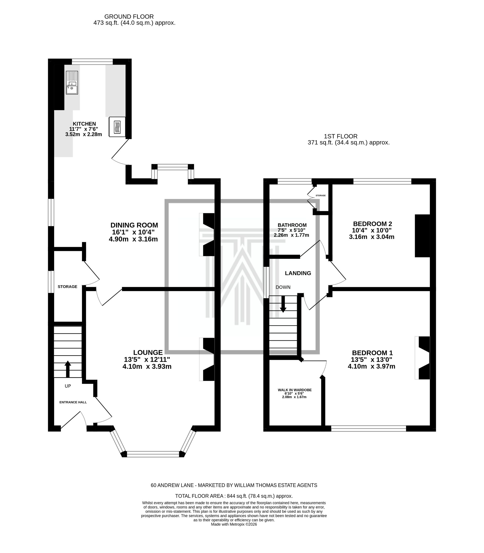 60 Andrew Lane, Bolton floorplan