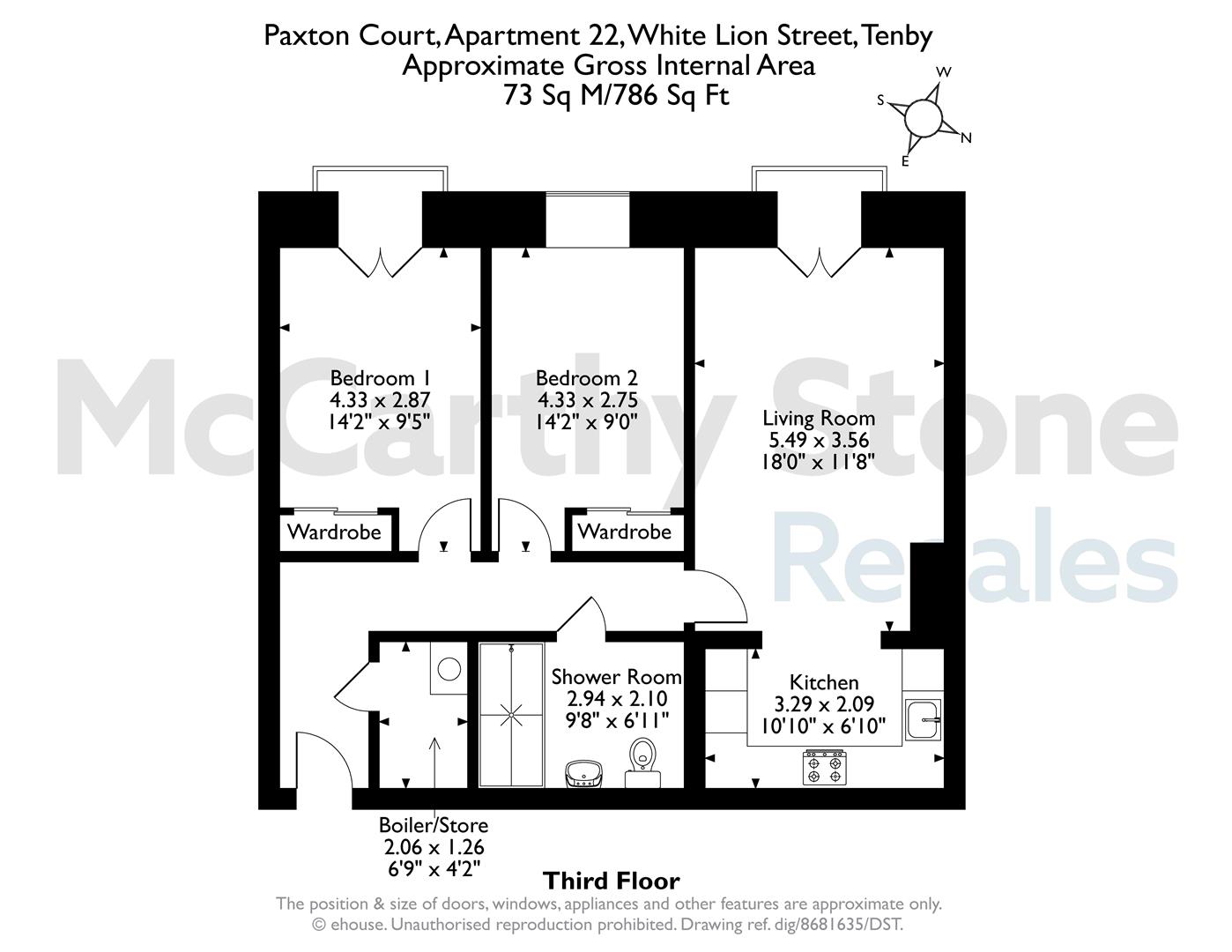 22 Paxton Court, White Lion Street, Tenby, Pembrokeshire floorplan