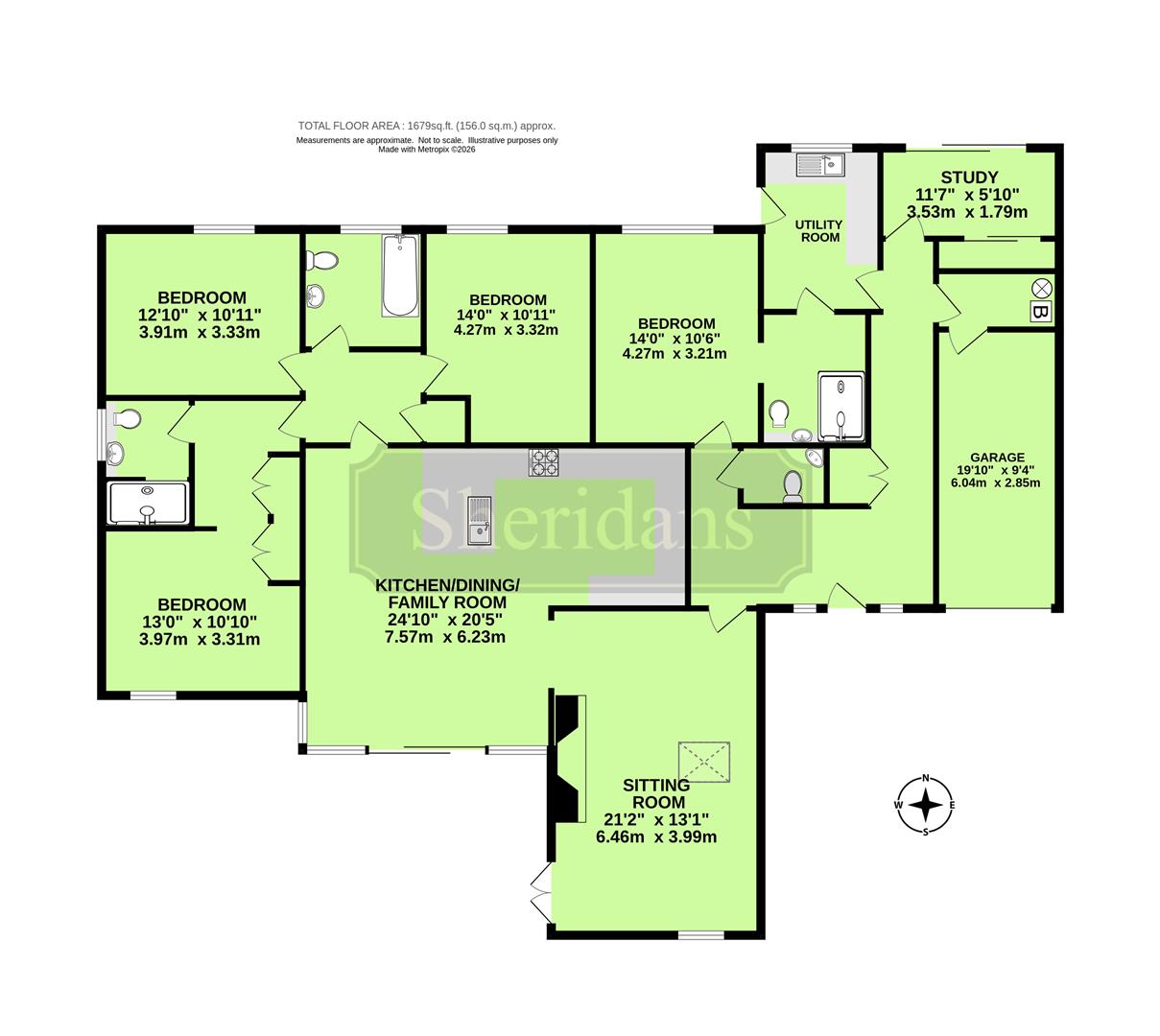 3, Lodge Close, Bury St. Edmunds floorplan