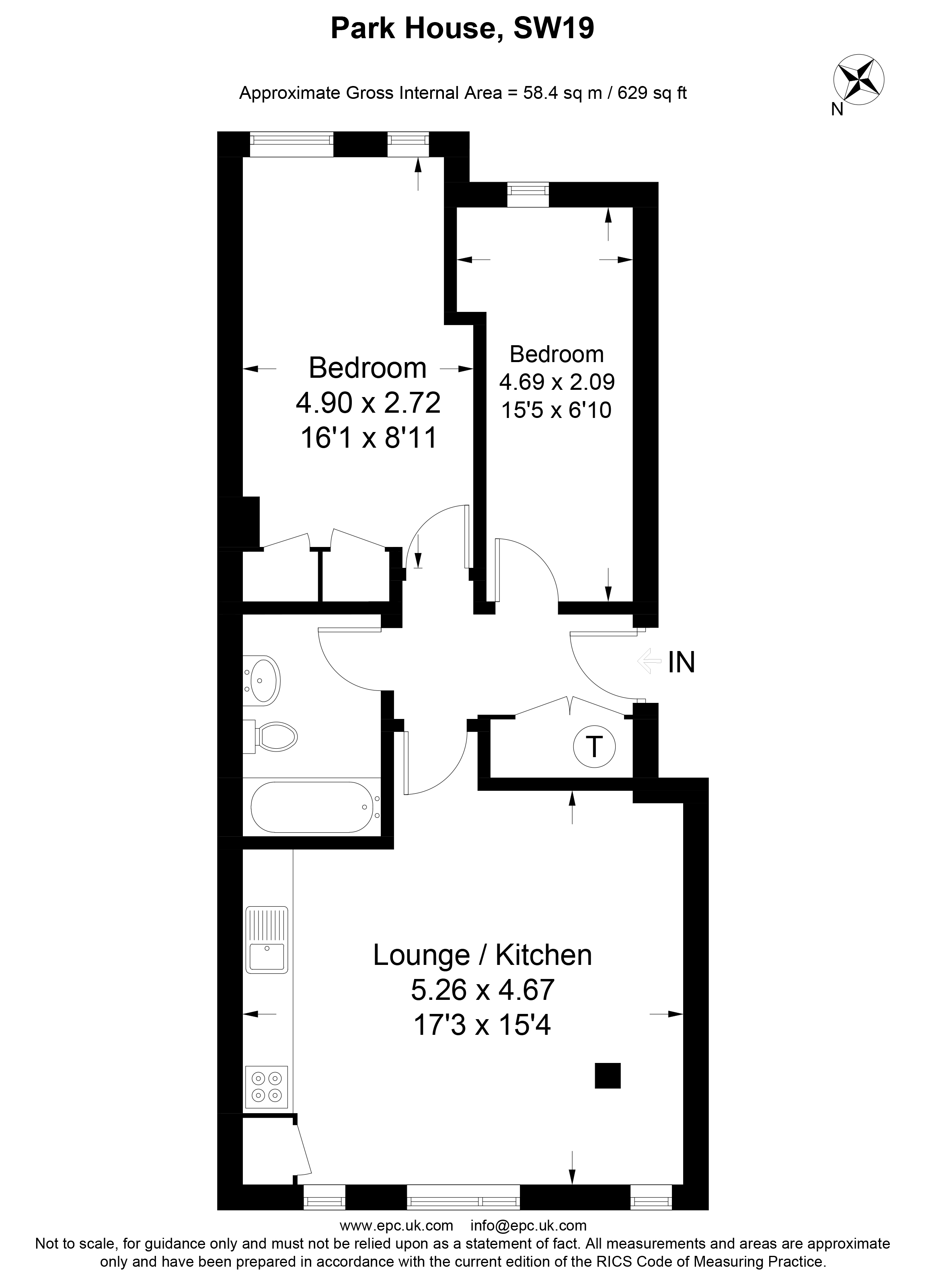 2 Bedrooms Flat to rent in Arthur Road, London SW19