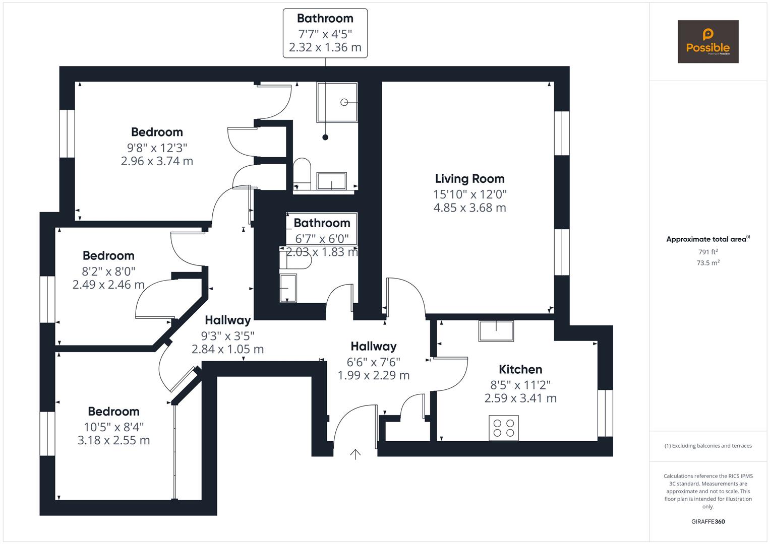 4D, South Inch Court, Perth floorplan