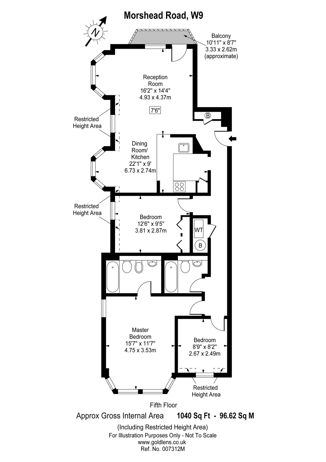 3 Bedrooms Flat to rent in Morshead Road, London W9