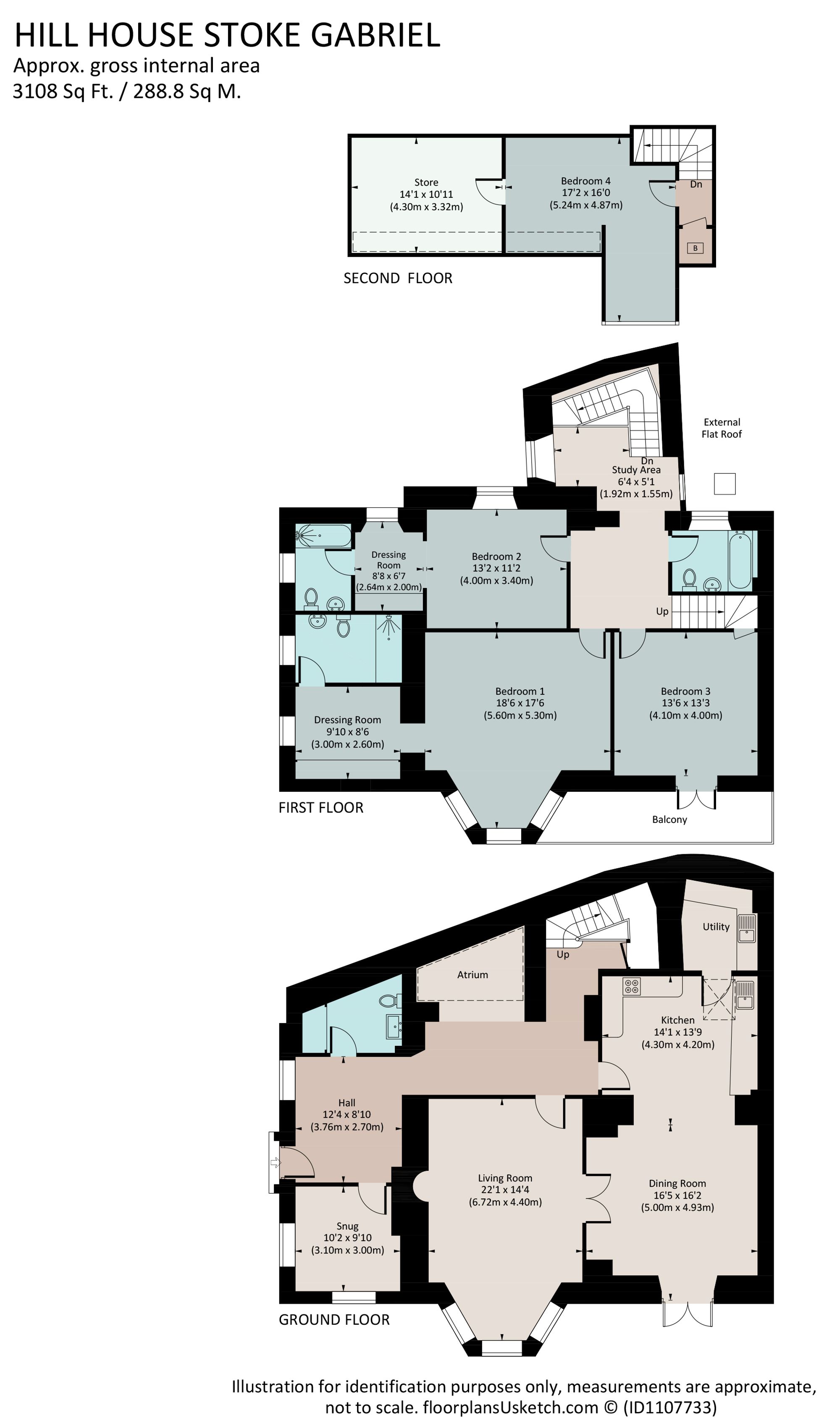 Hill House Stoke Hill, Totnes floorplan