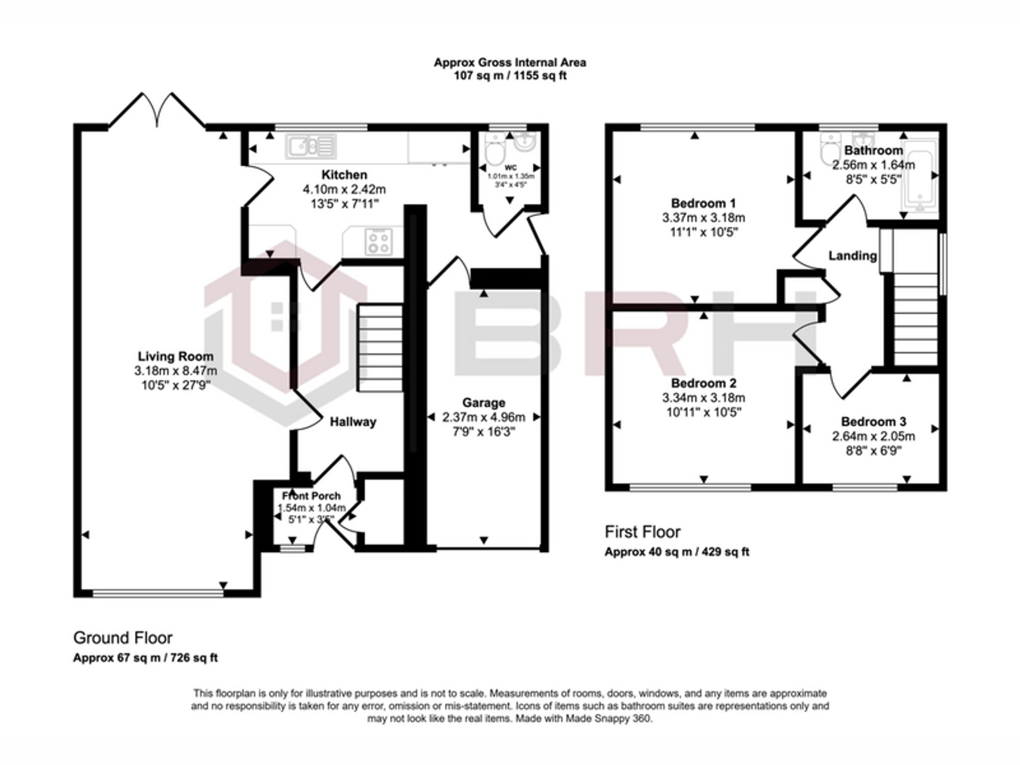 45 Whitton Close, Doncaster floorplan