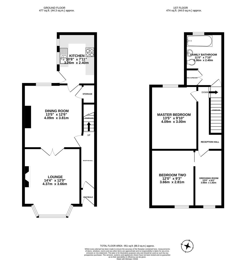 90, Moor Road, Chorley floorplan