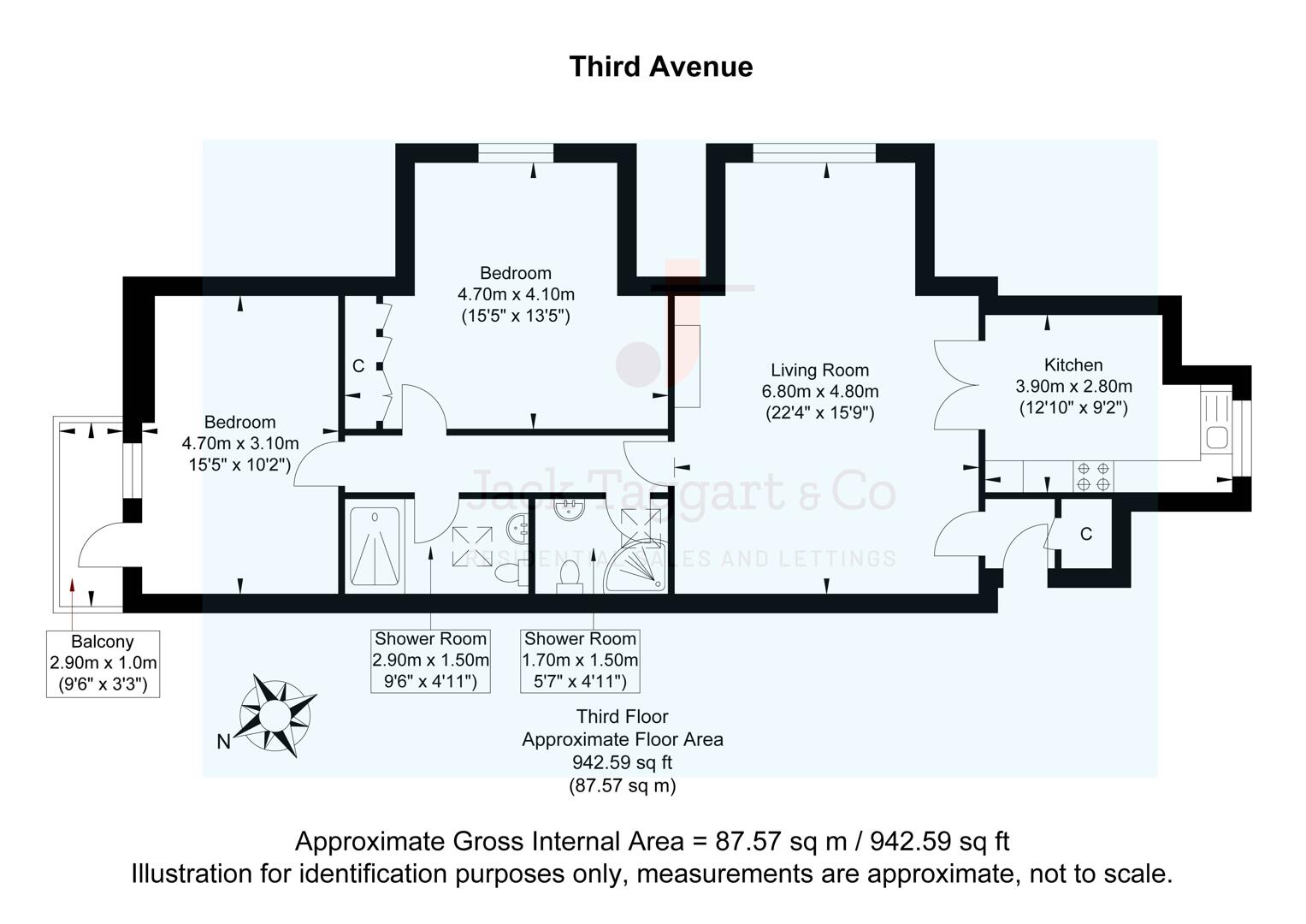 Flat 10, Ascot House 18-20, Third Avenue, Hove floorplan