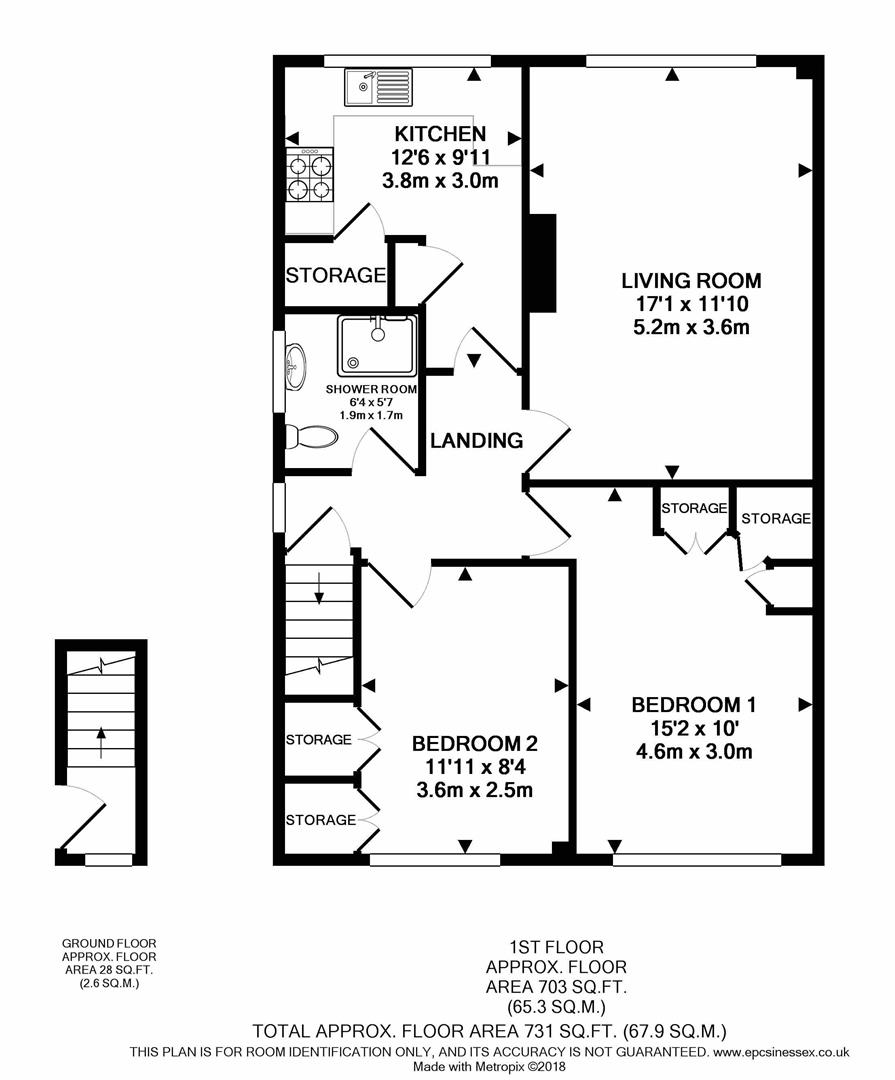 2 Bedrooms Maisonette for sale in Hammonds Lane, Great Warley, Brentwood CM13