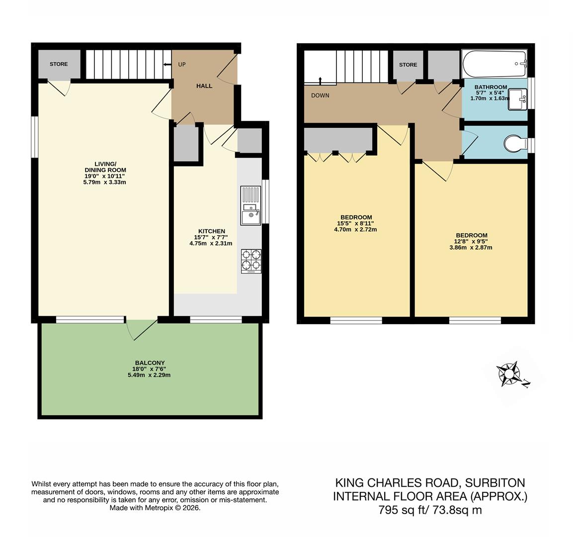 24 Albury, 90, King Charles Road, Surbiton floorplan