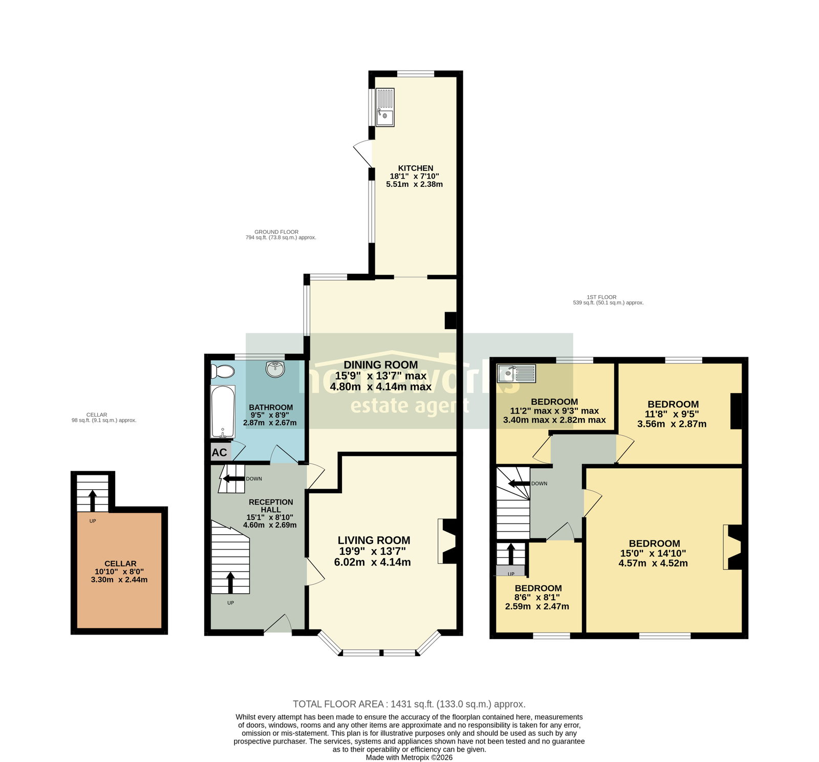 50, Norwich Street, Dereham floorplan