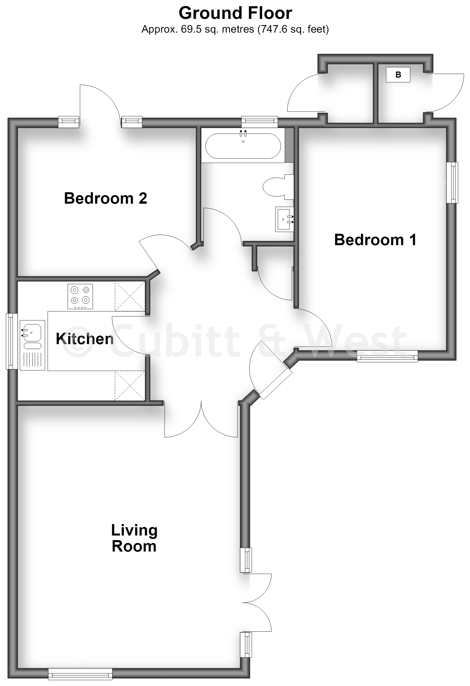 2A, Woodcote Green, Wallington floorplan