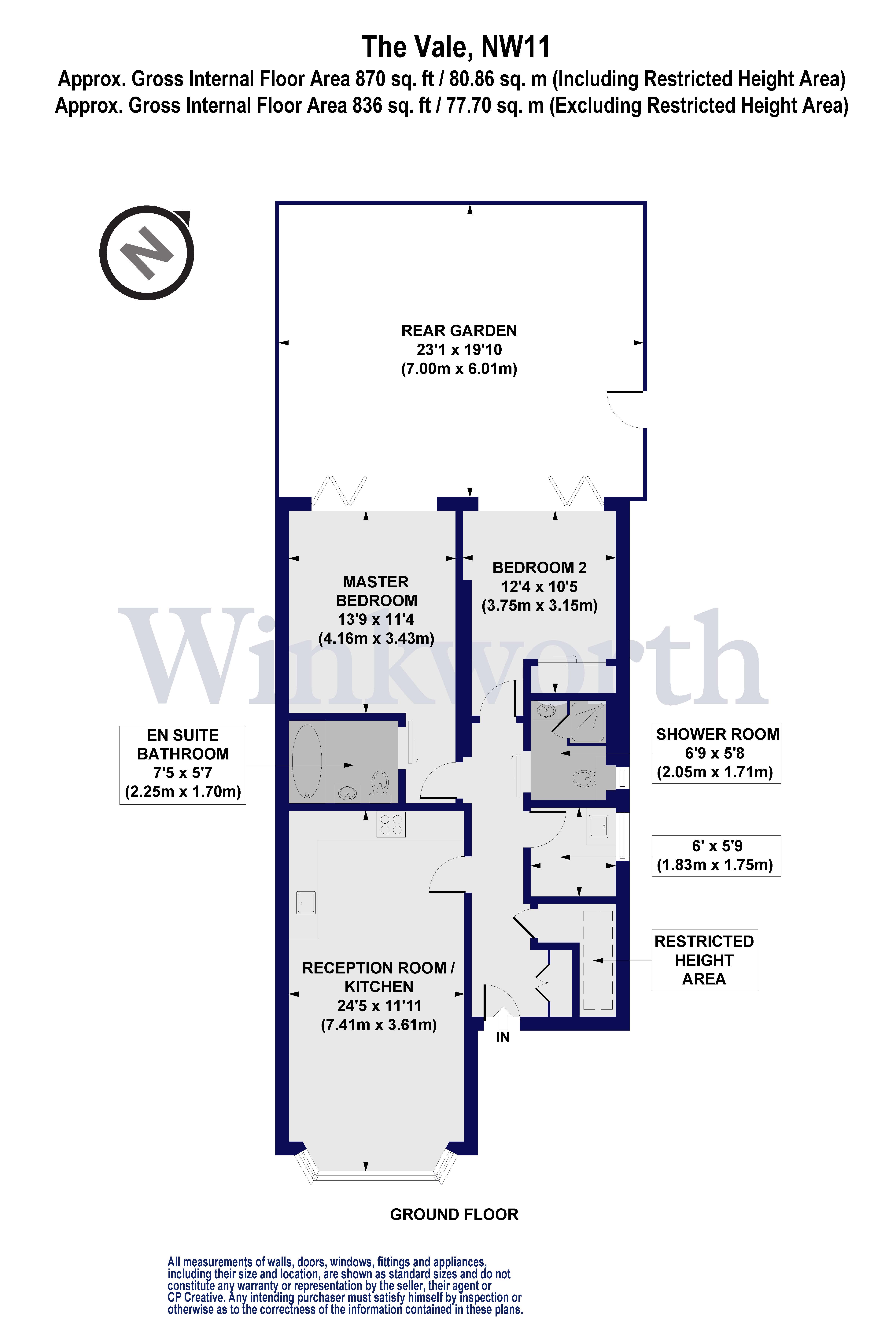 Flat 1, 37, The Vale, London floorplan