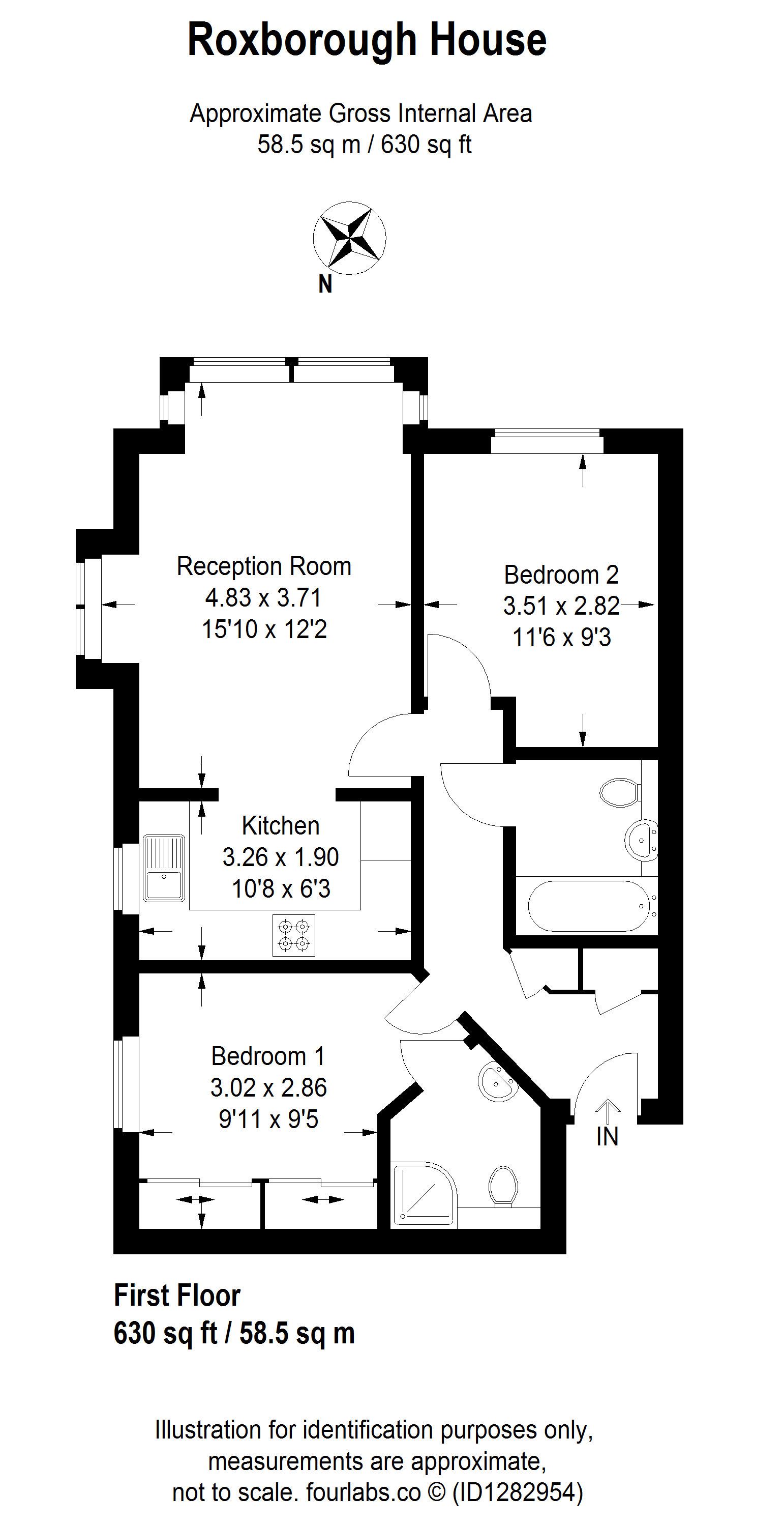 4, Roxborough House, St Margarets floorplan