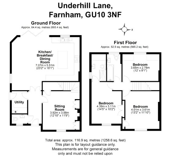 7, Underhill Lane, Farnham floorplan
