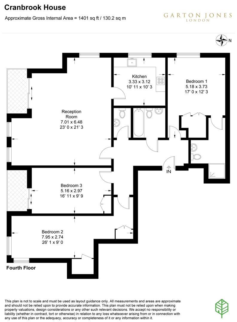 419, Cranbrook House, Westminster floorplan