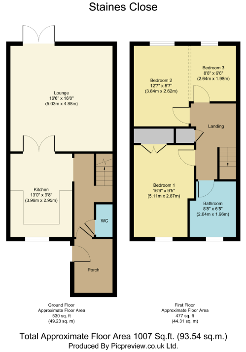 50, Staines Close, Hull floorplan