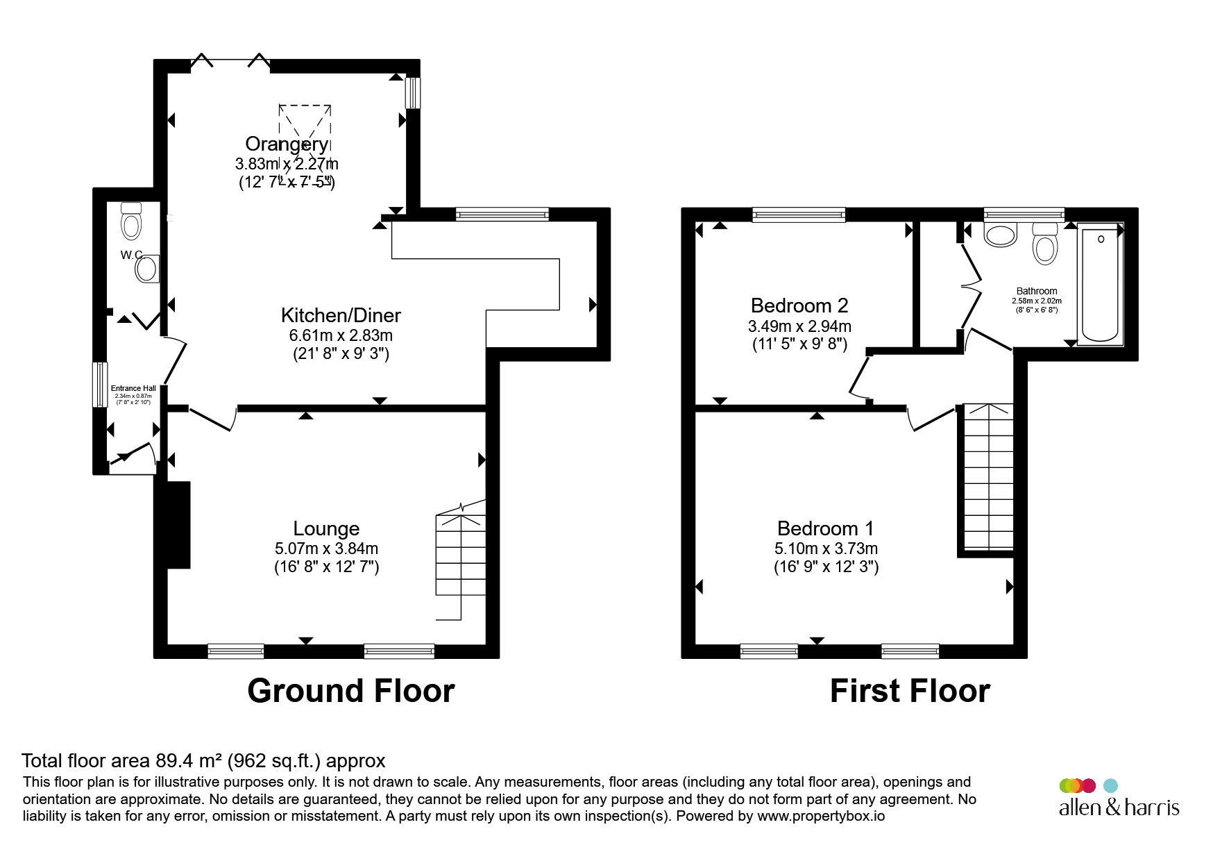 108, Warminster Road, Westbury floorplan