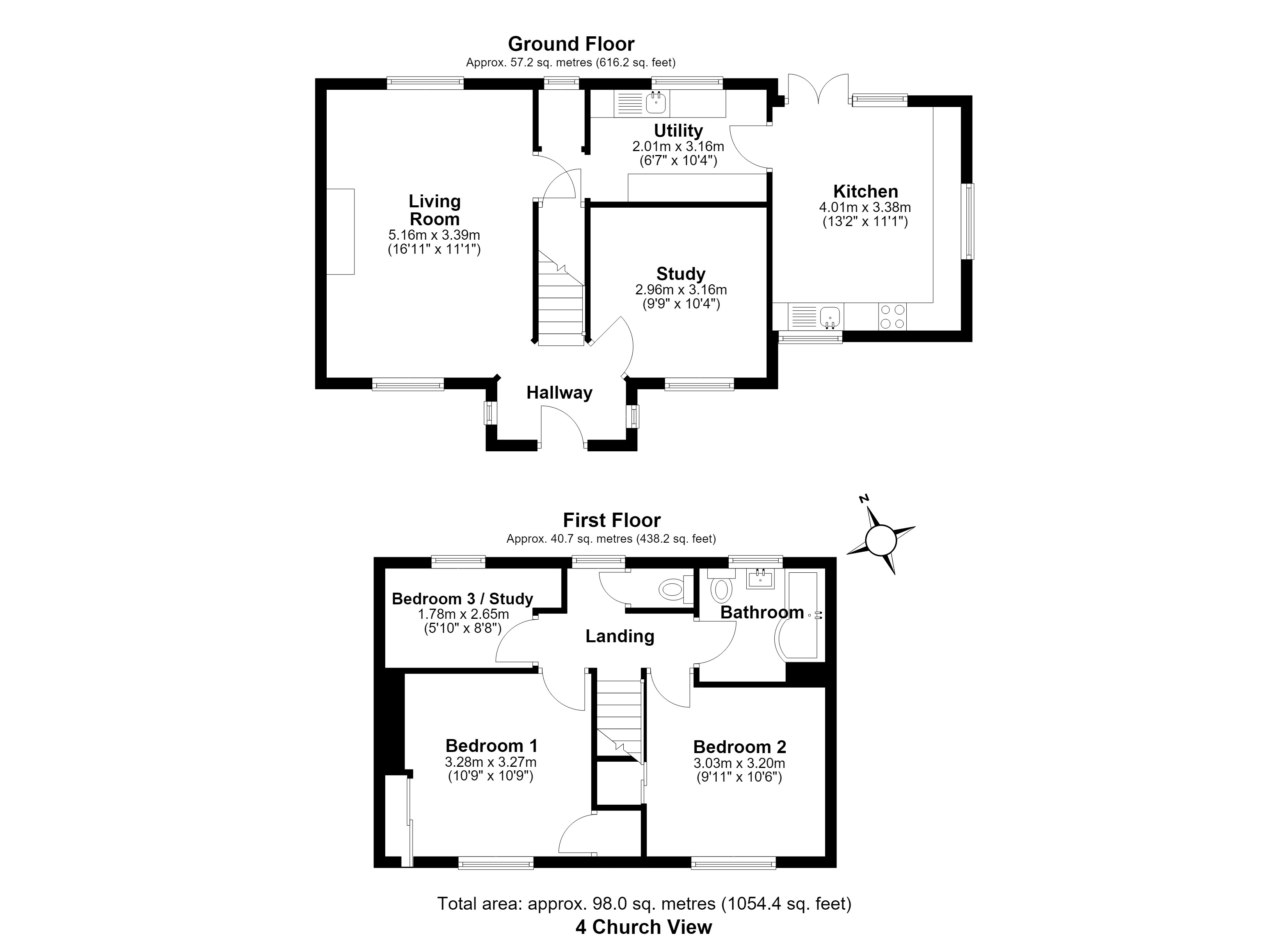 4 Church View,, Weare Giffard, Devon floorplan