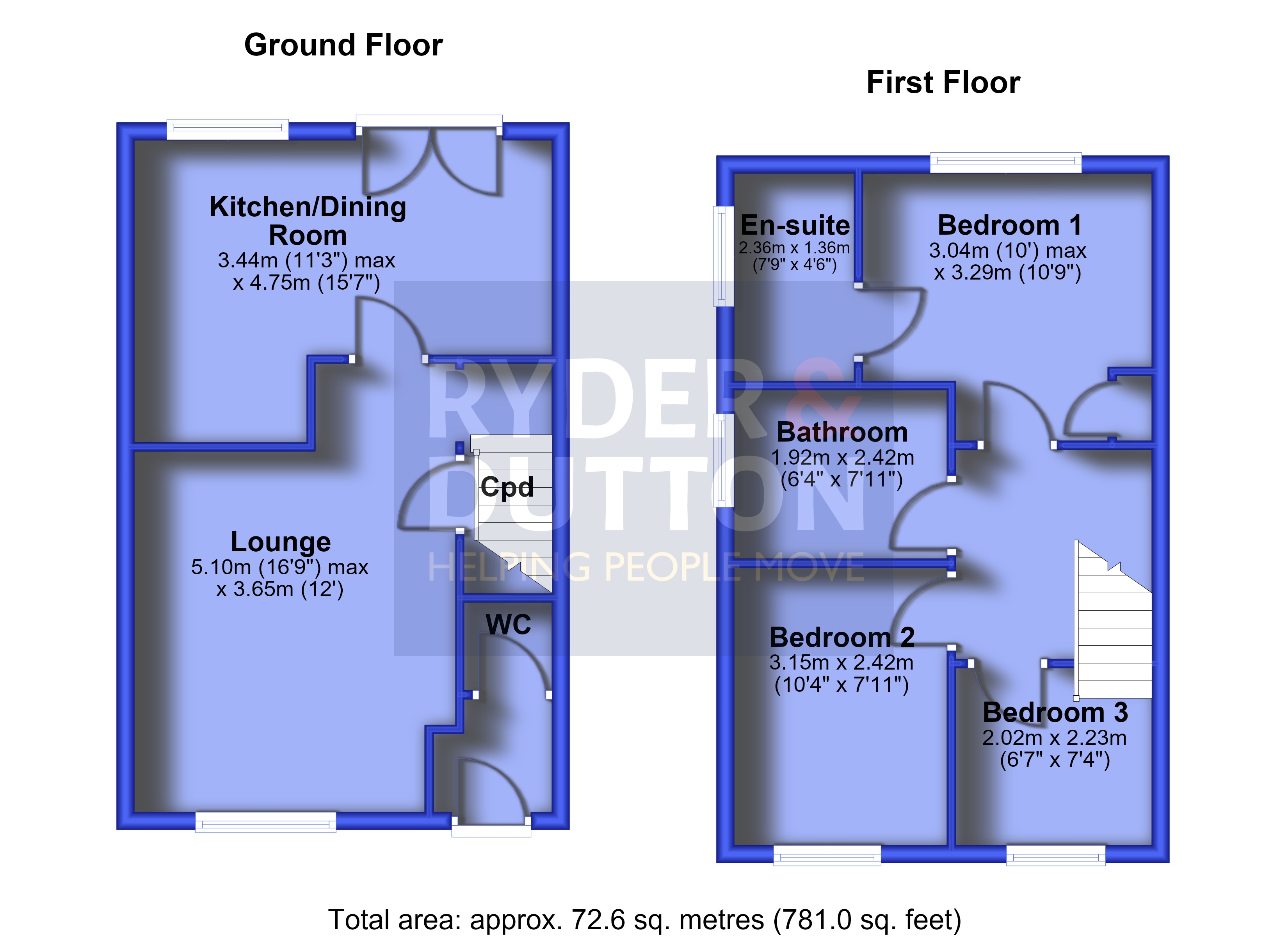 3, Rees Crescent, Oldham floorplan