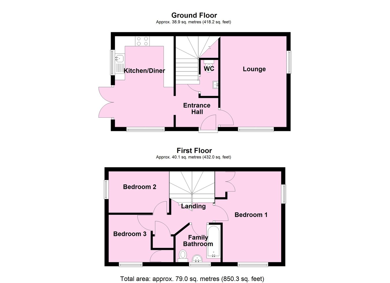 2, Mountbatten Drive, Leicester floorplan
