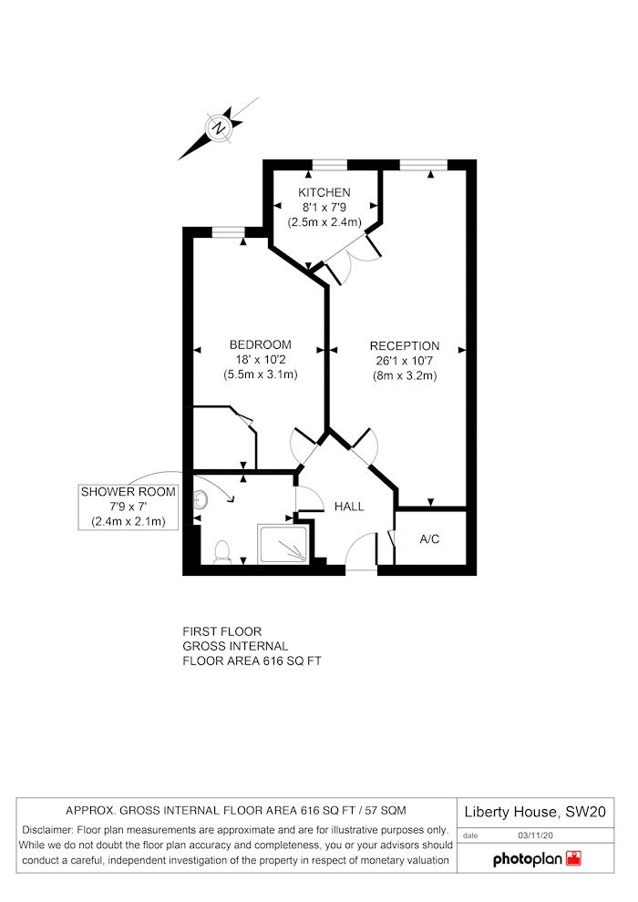 34 Liberty House, 246 Kingston Road, London floorplan