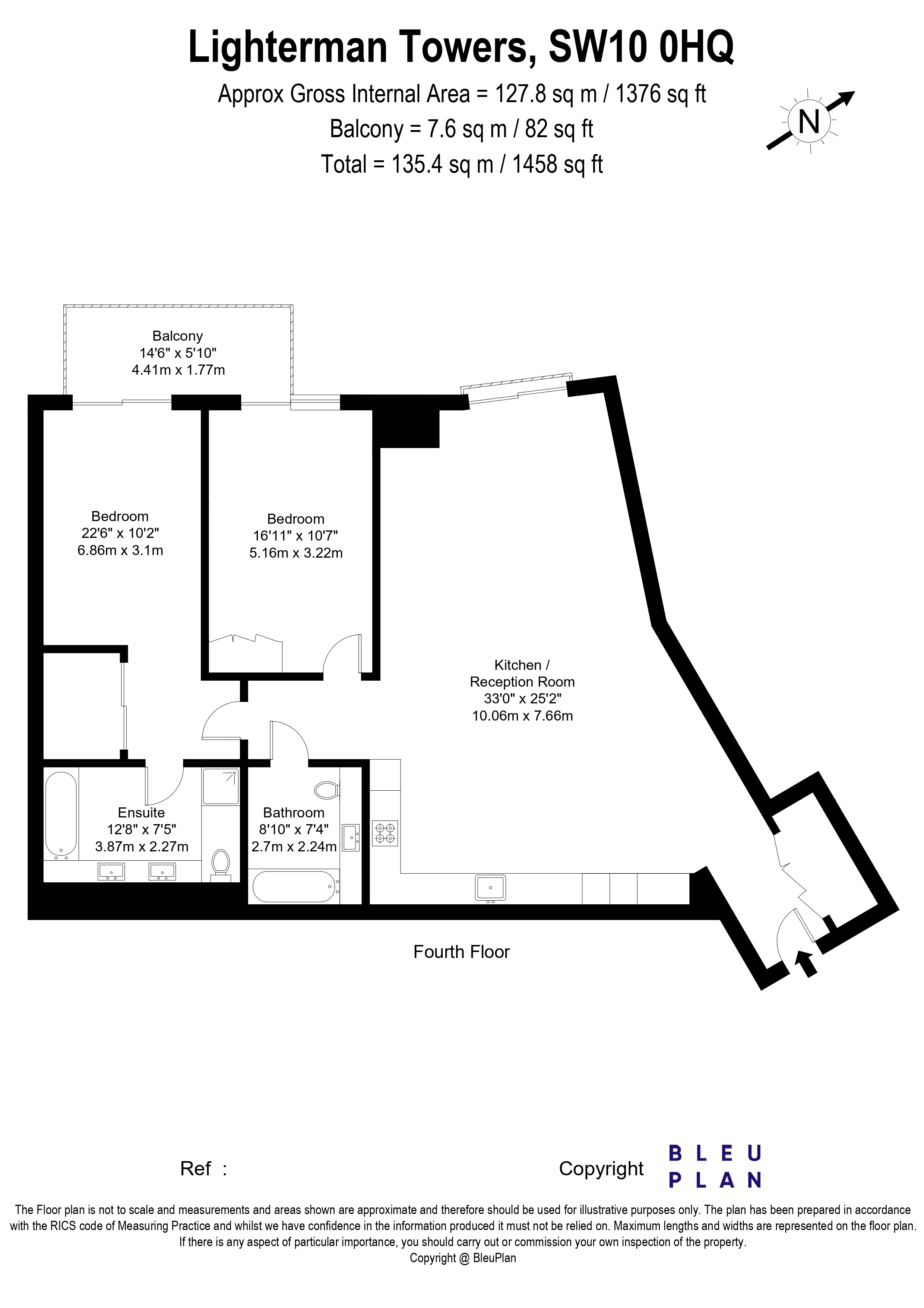 B41 Lighterman Towers, 1, Harbour Avenue, London floorplan