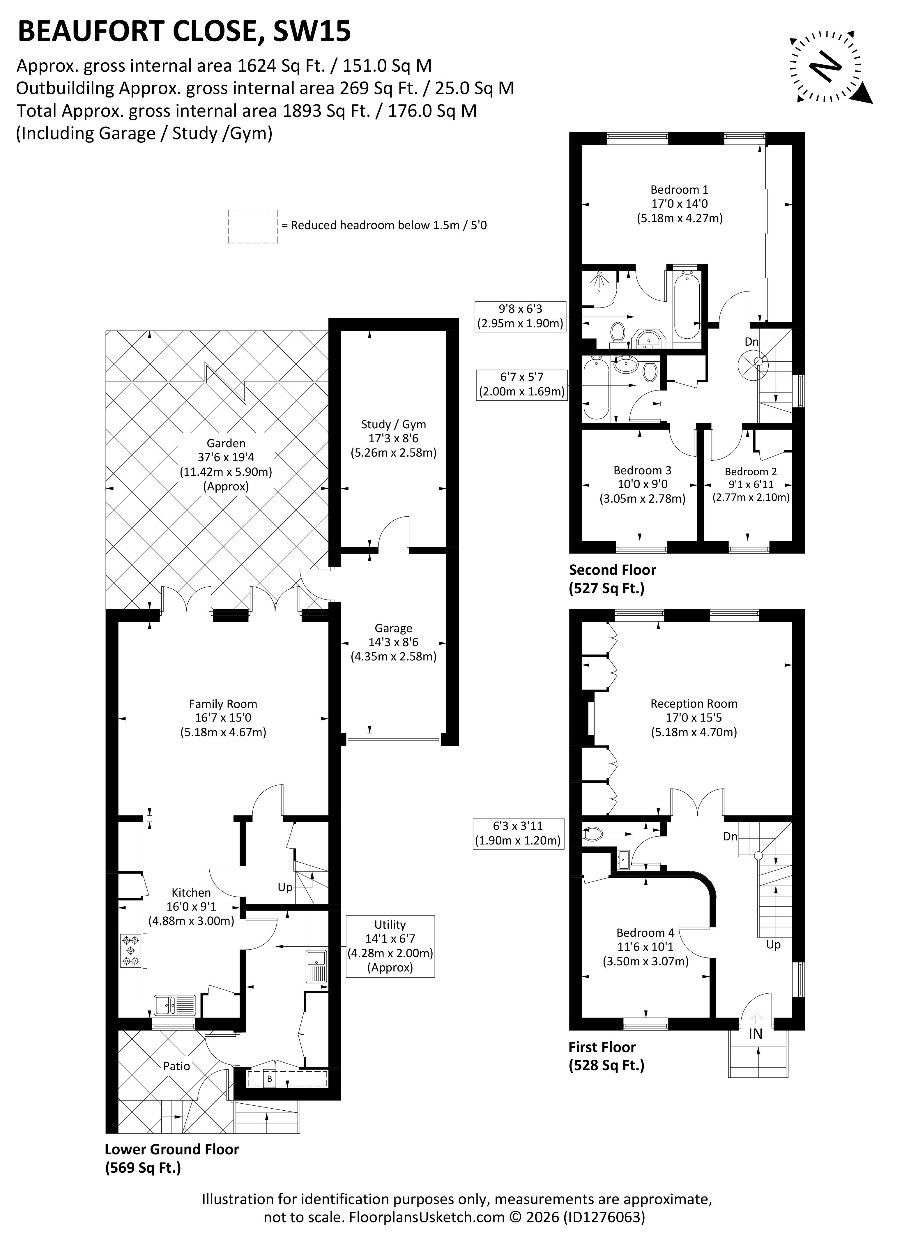 28, Beaufort Close, London floorplan