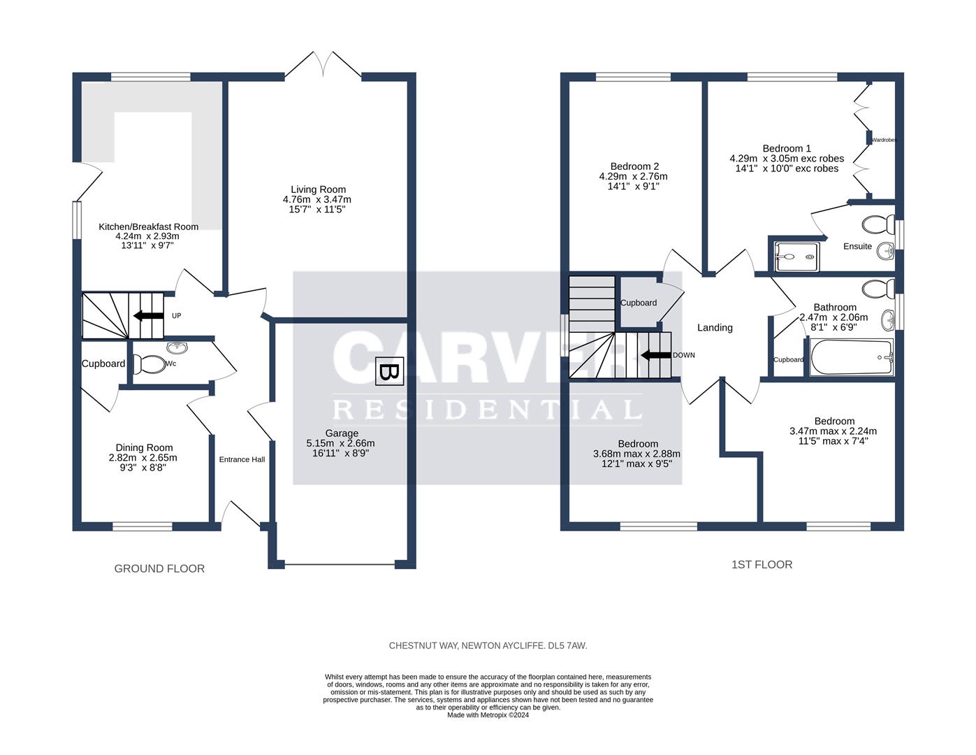 1, Chestnut Way, Newton Aycliffe floorplan