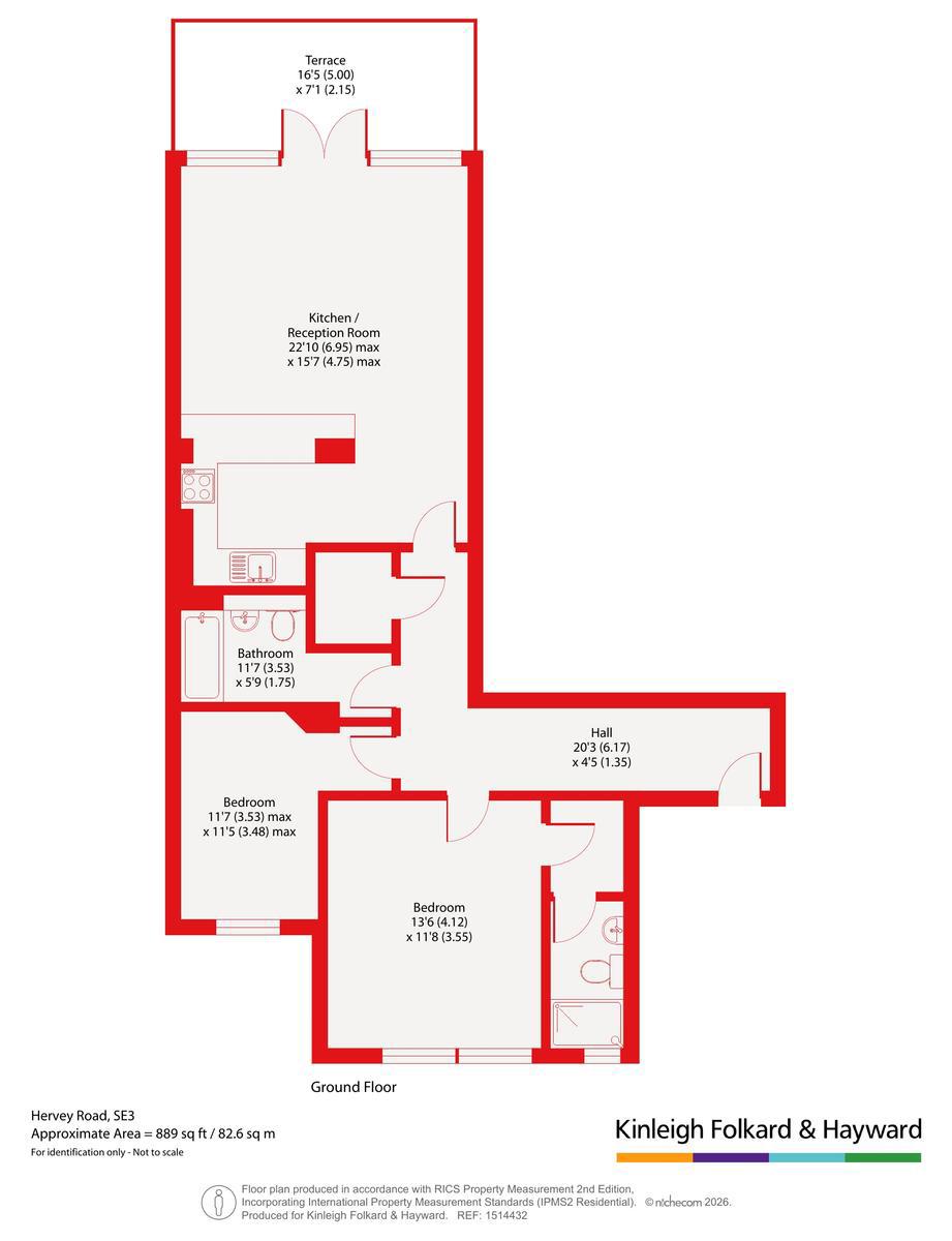 Flat 1, 26, Hervey Road, Blackheath floorplan