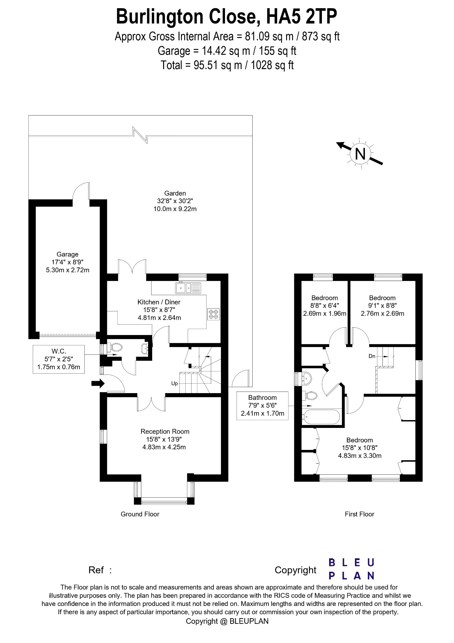 29, Burlington Close, Middlesex floorplan