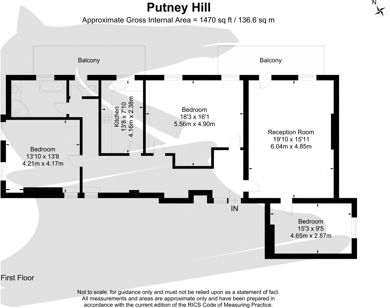 3 Bedrooms Flat to rent in Lower Park, Putney Hill, Putney SW15