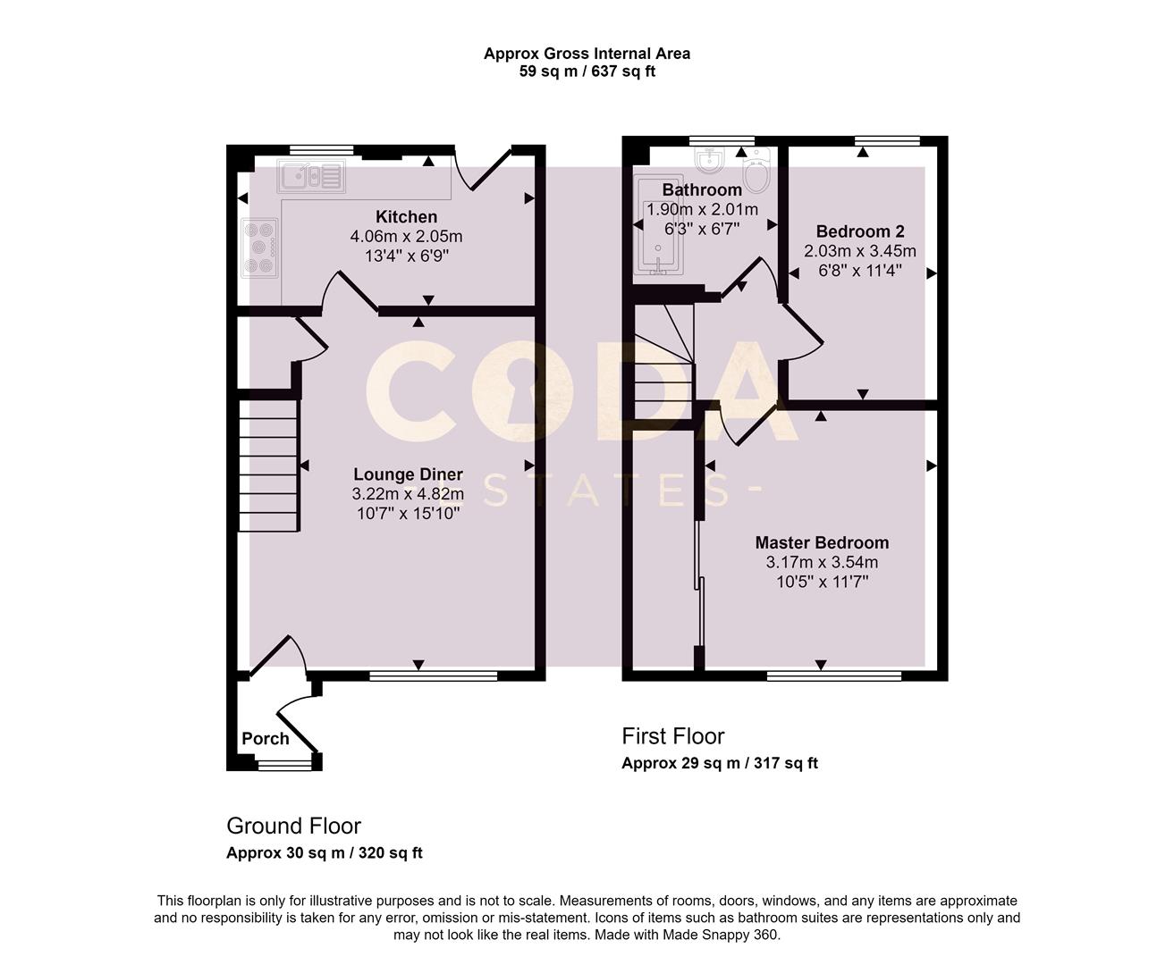 Meadowburn Avenue, Lenzie, Glasgow G66, 2 bedroom semidetached house