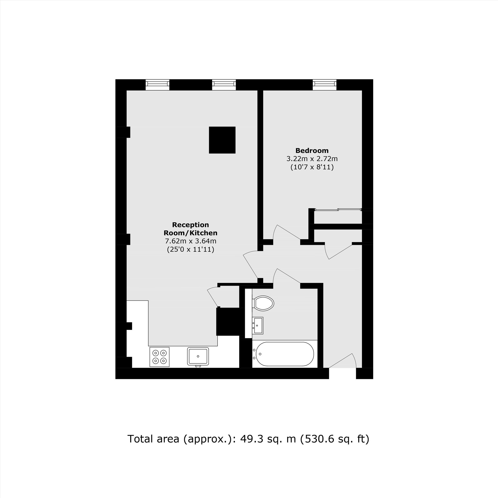 103 Lumiere Apartments, 58, St. John's Hill, London floorplan