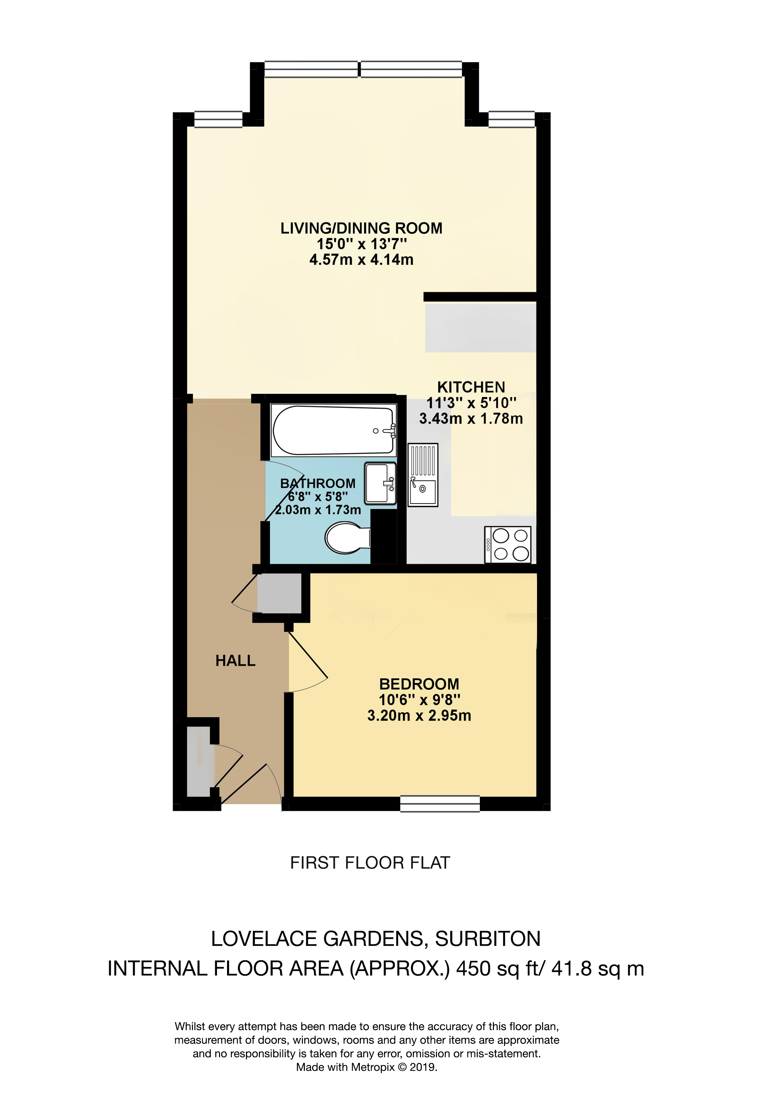 Lovelace Gardens Surbiton Kt6 1 Bedroom Flat For Sale 52003773