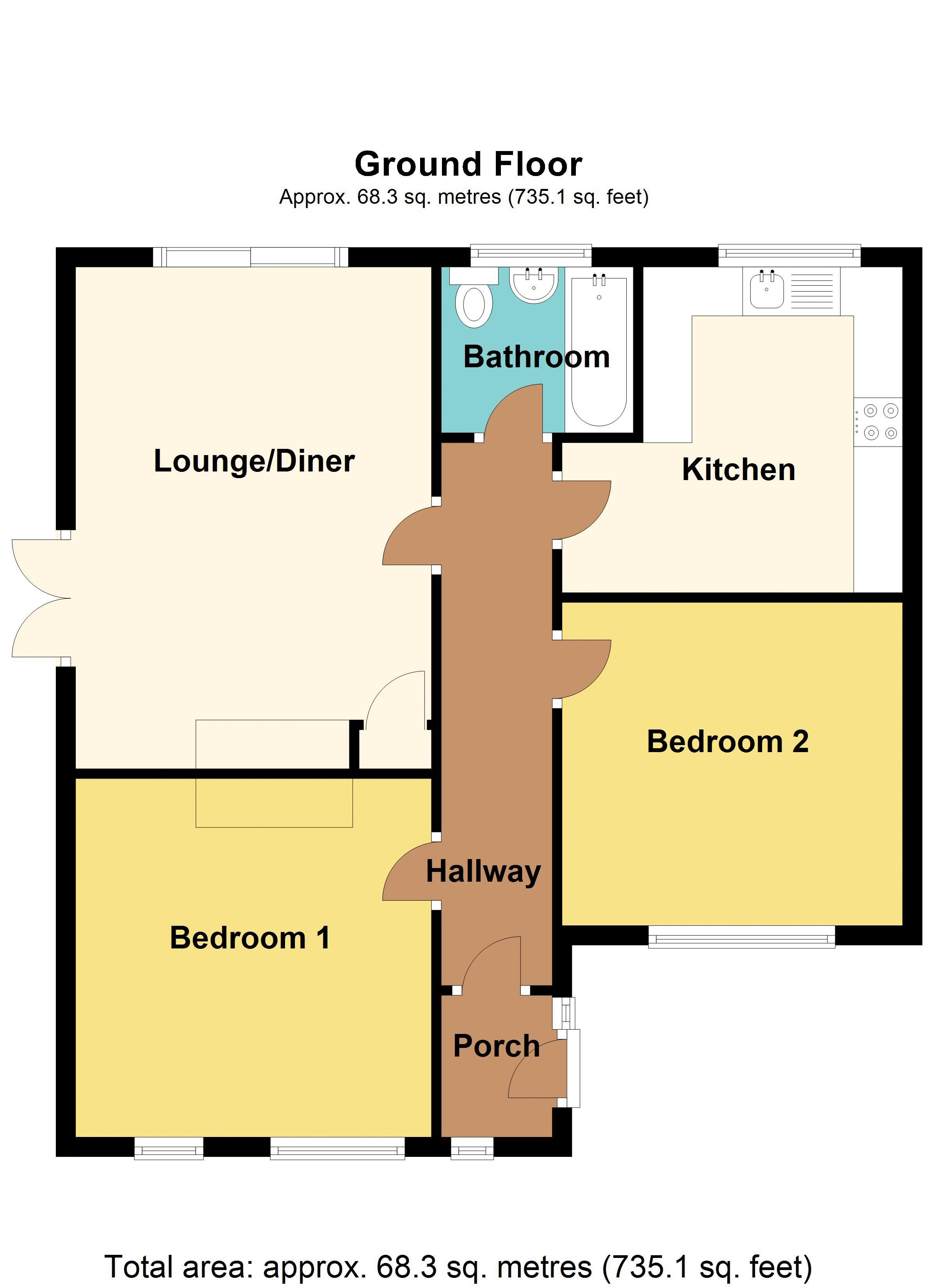 Cefn Close, Rogerstone, Newport NP10, 2 bedroom detached bungalow for