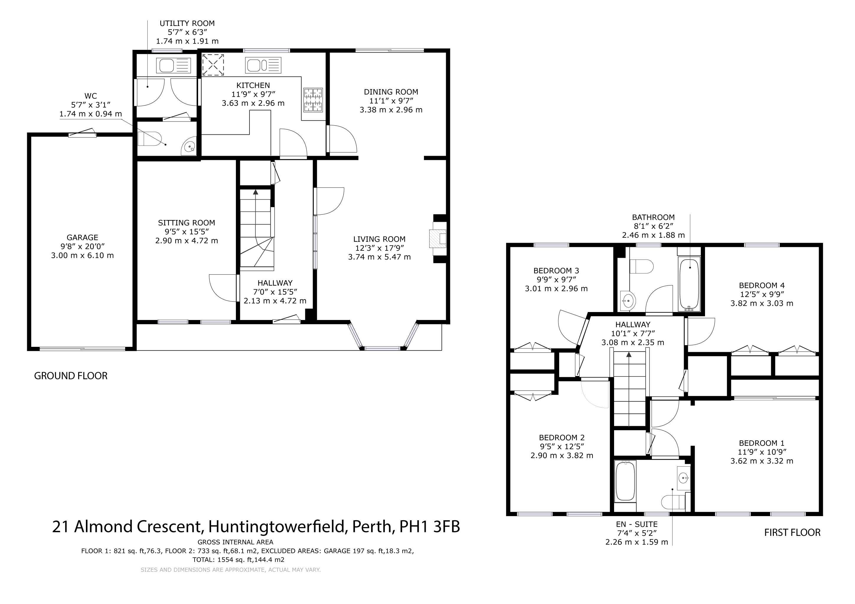 21, Almond Crescent, Perth floorplan