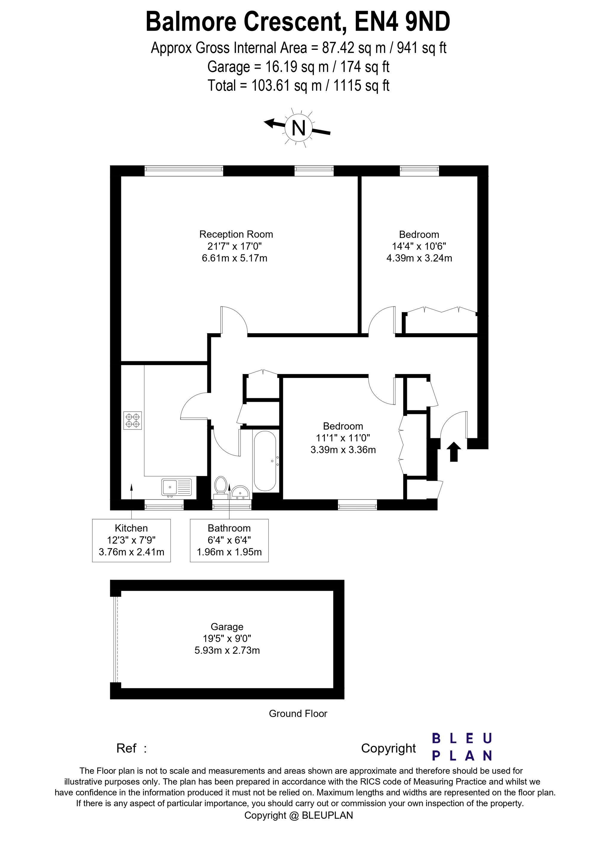 1 Balmore Crescent, Barnet floorplan