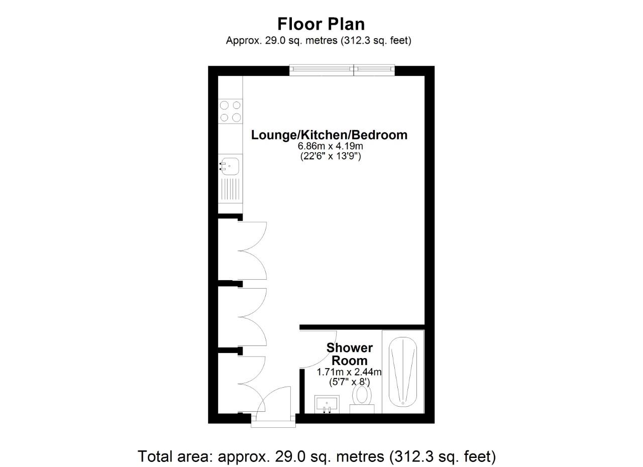 2310 The Cube, 197 Wharfside Street, Birmingham floorplan
