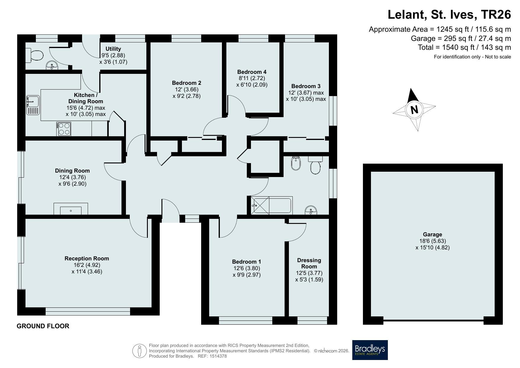 4, Trendreath Close, St. Ives floorplan