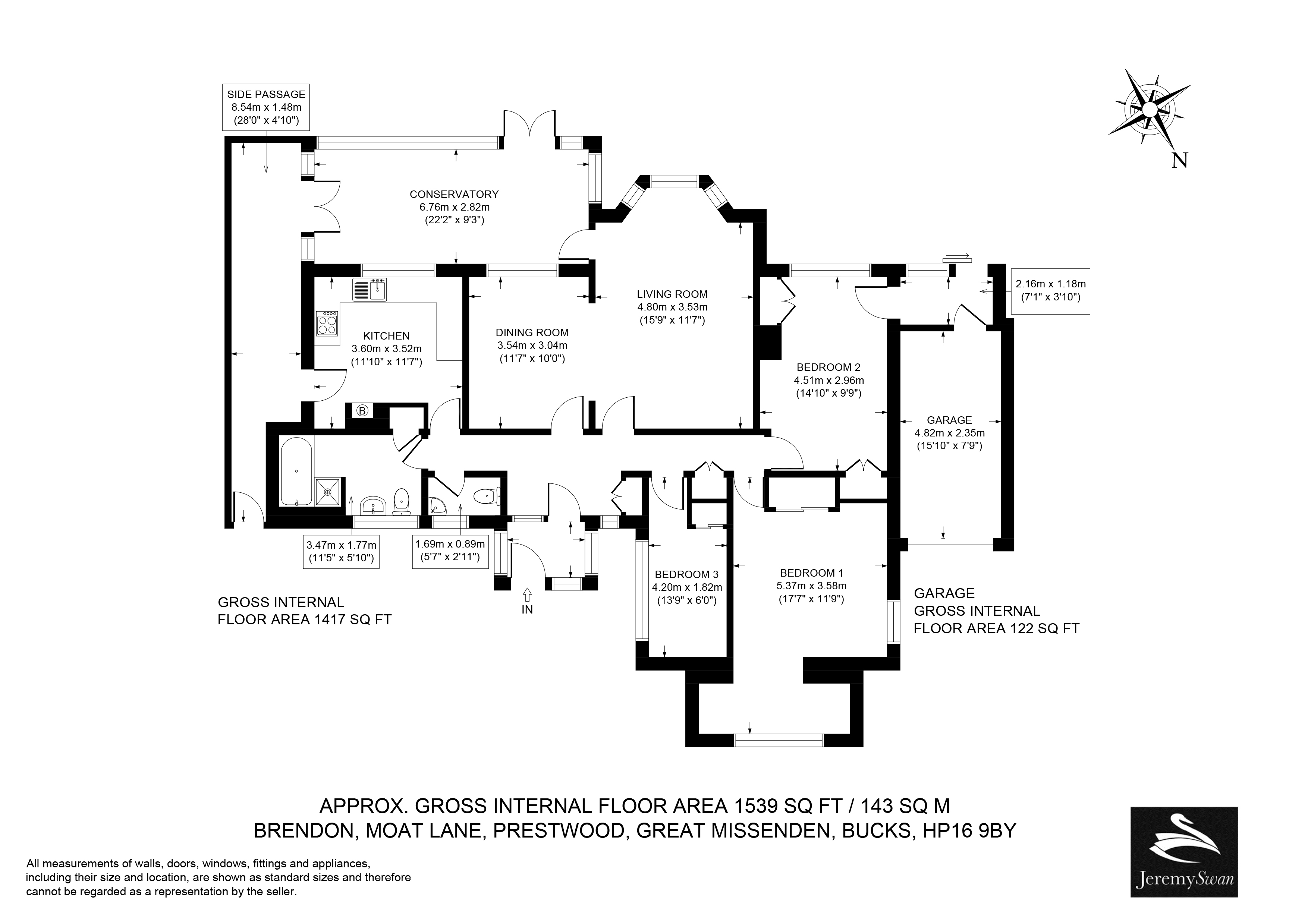 3 Bedrooms Detached bungalow for sale in Moat Lane, Prestwood, Great Missenden HP16