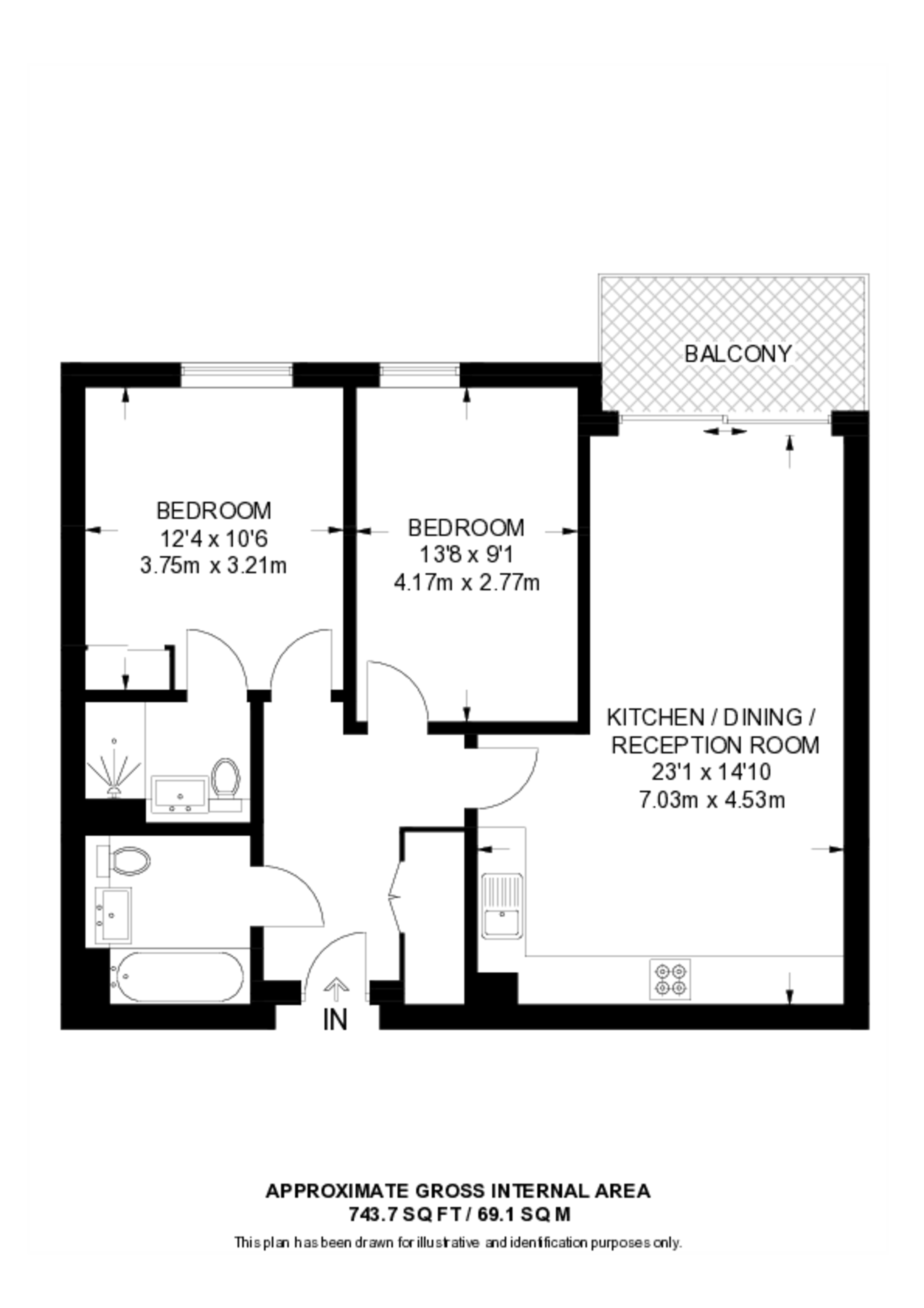 Derry Court, Streatham floorplan