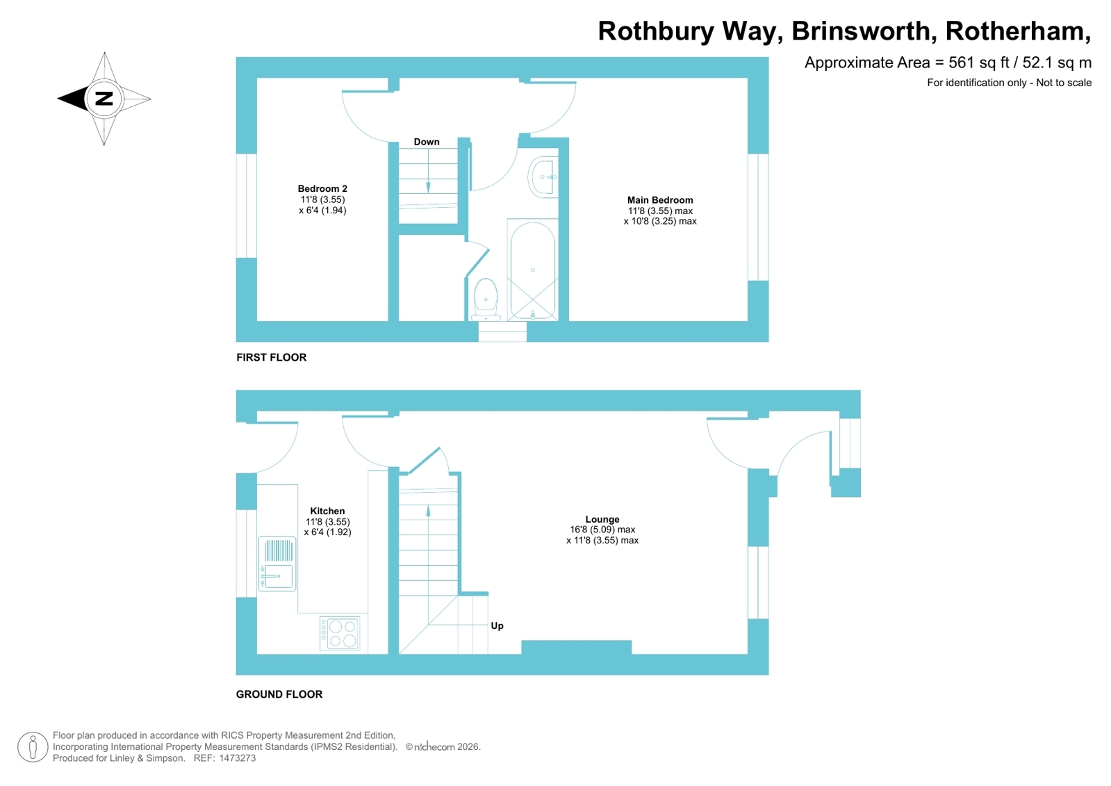 3, Rothbury Way, Rotherham floorplan