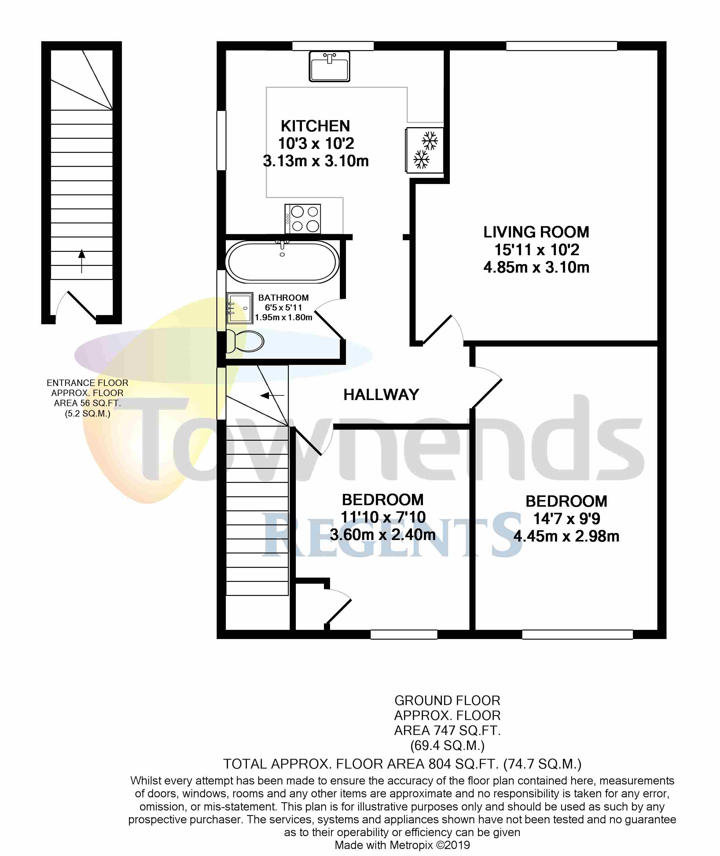 2 Bedrooms Maisonette for sale in Dukes Close, Ashford, Surrey TW15