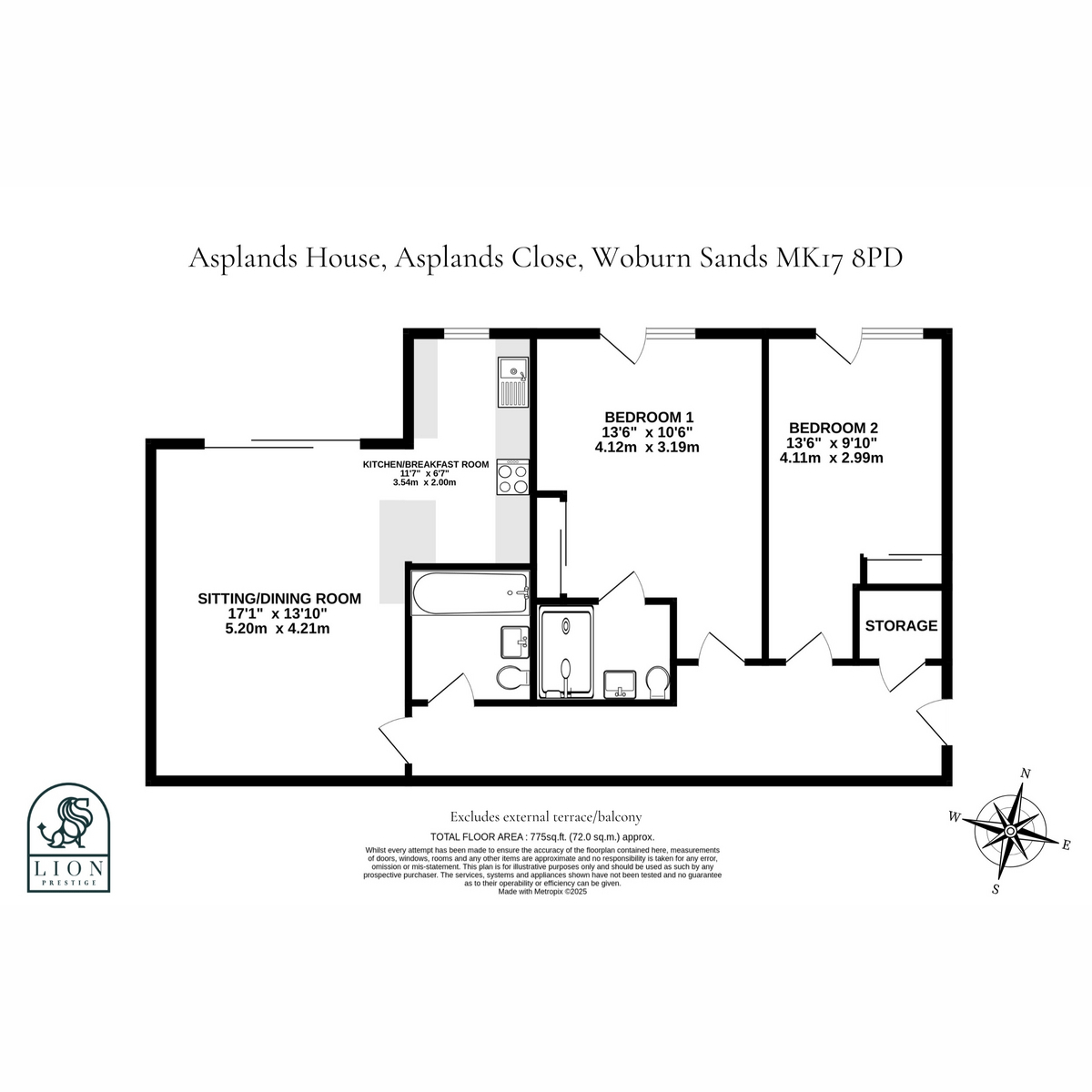 Flat Flat 8, 19, Asplands Close, Milton Keynes floorplan