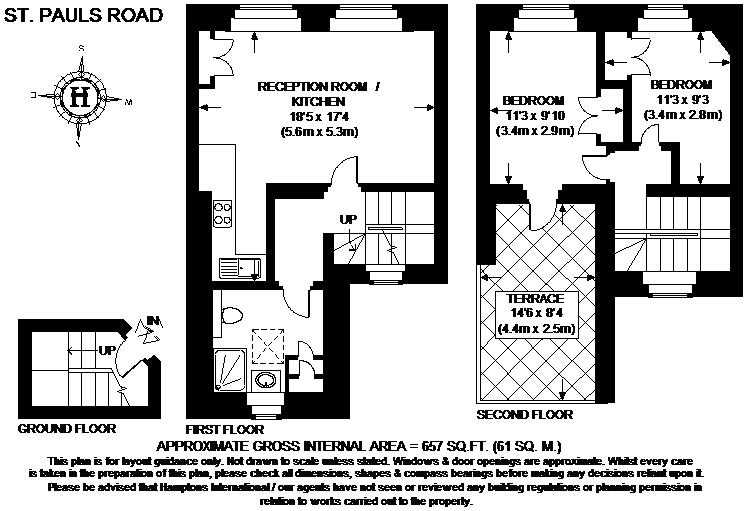 2 Bedrooms Flat to rent in St. Pauls Road, London N1