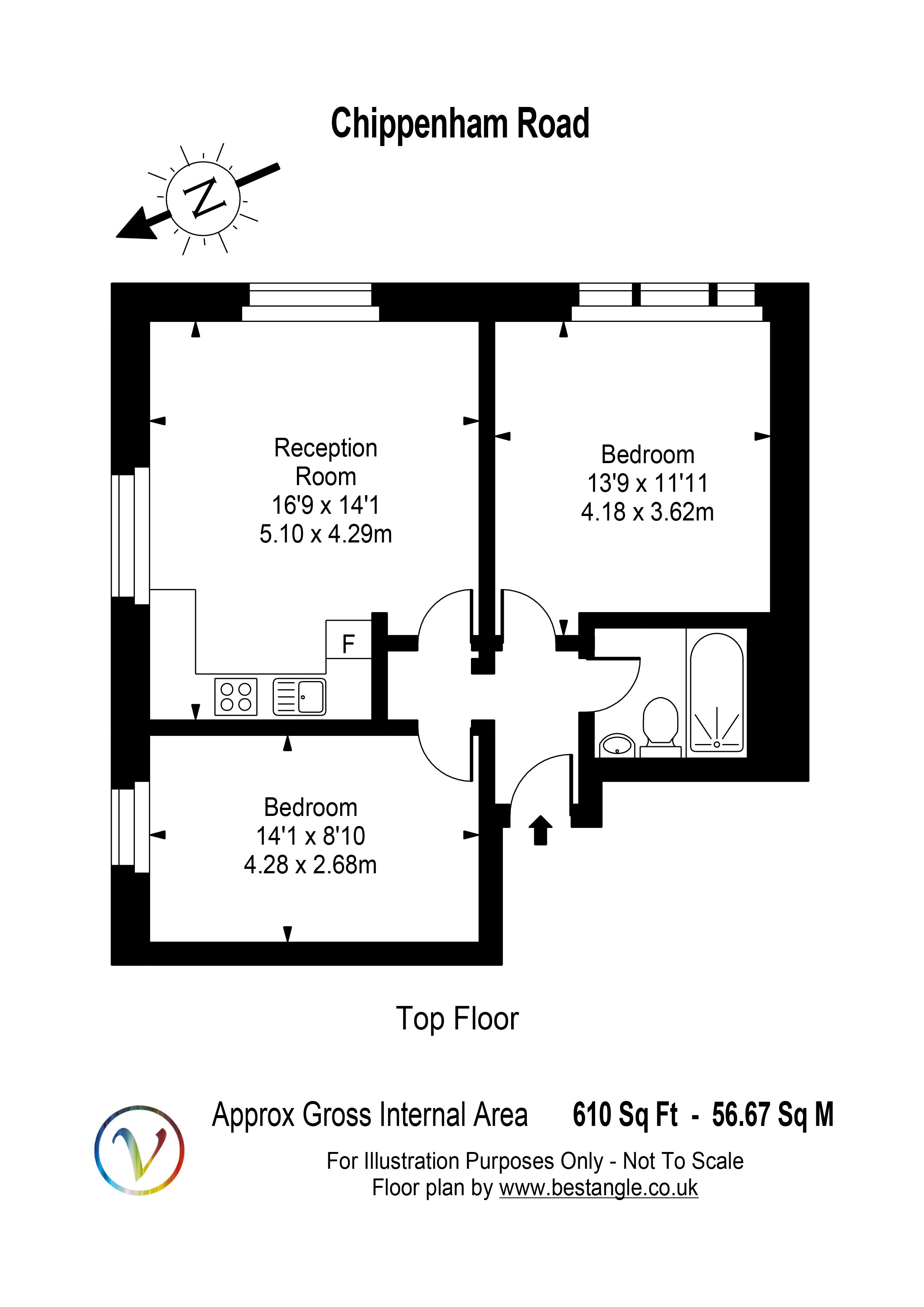 2 Bedrooms Flat to rent in Chippenham Road, Maida Vale, London W9