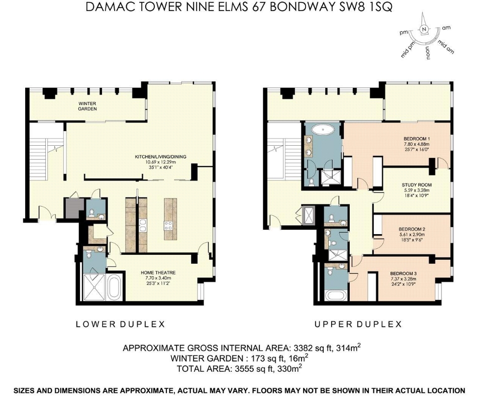4902,, Damac Tower, Nine Elms floorplan