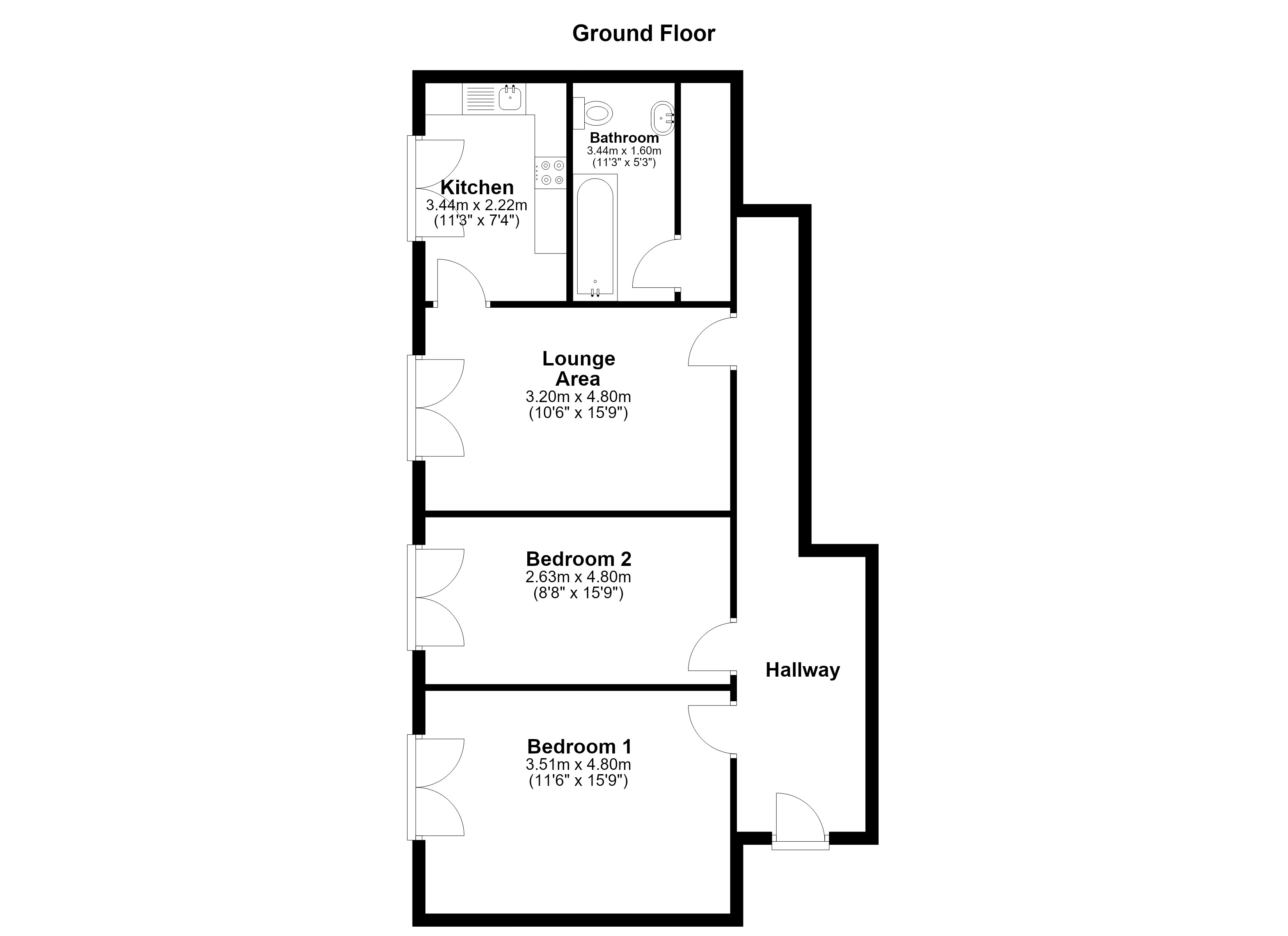 Flat 3, 115, Pleydell Gardens, Folkestone floorplan