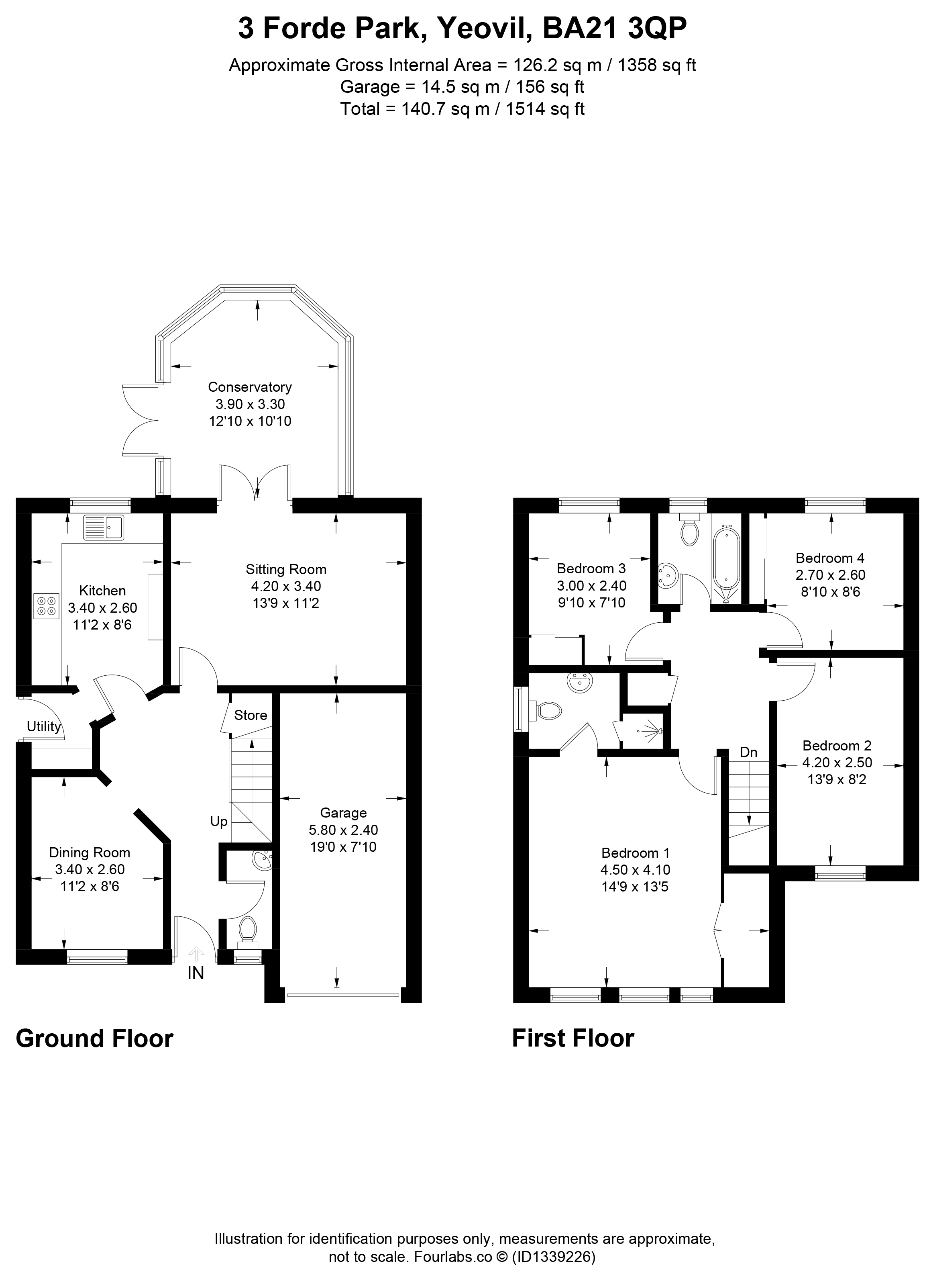 3, Forde Park, Yeovil floorplan