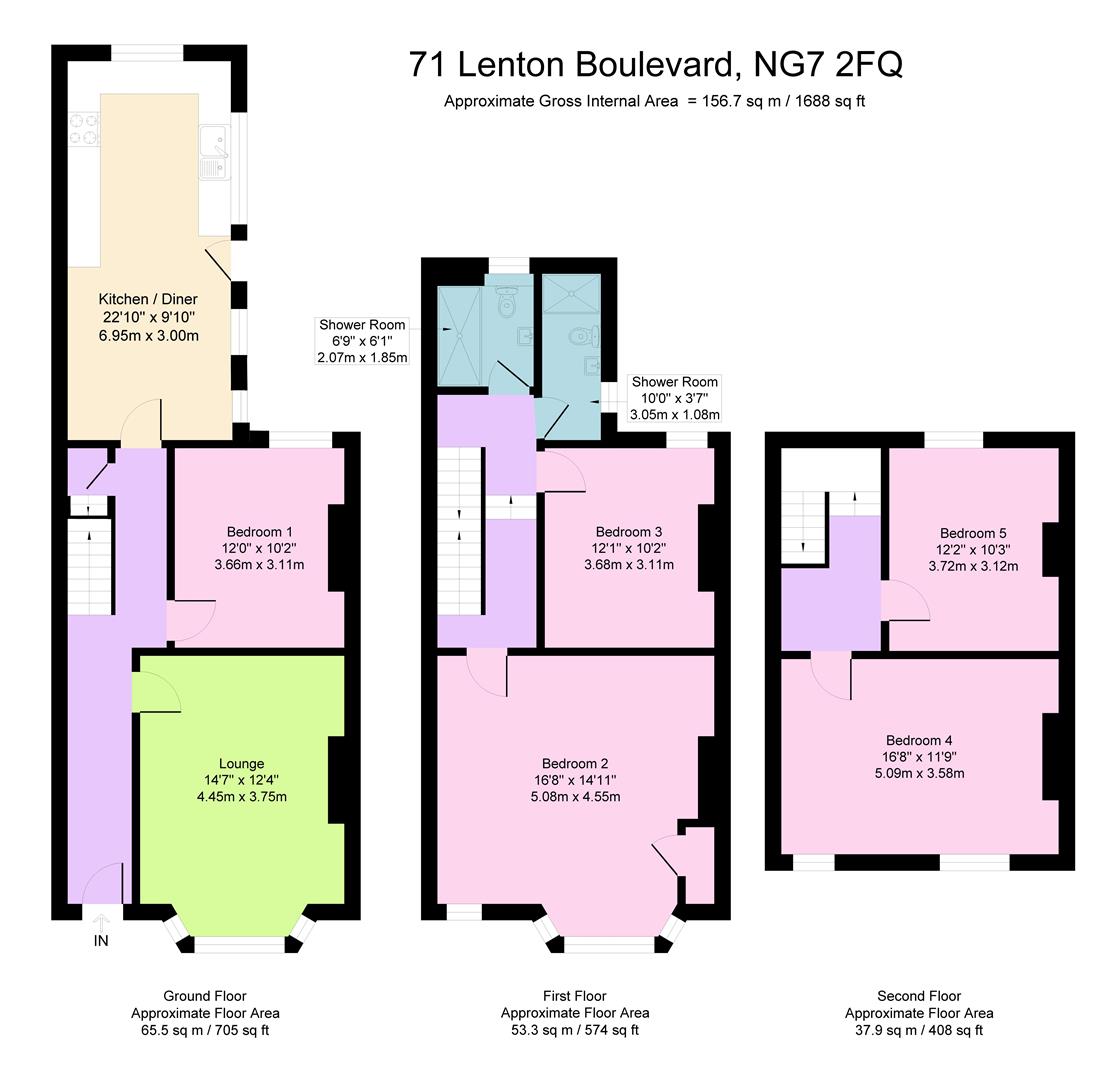 Lenton Boulevard, Nottingham floorplan
